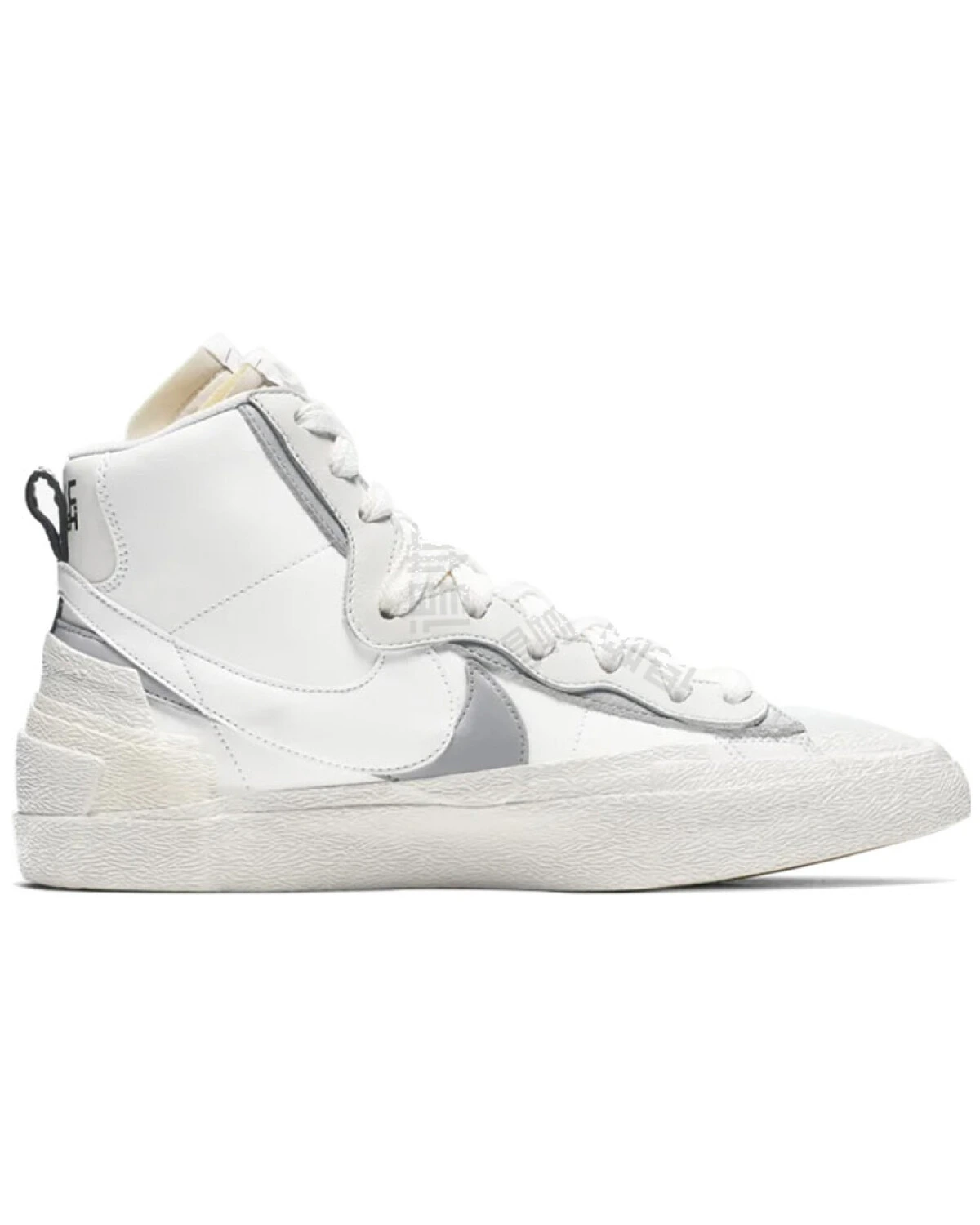 Nike Sacai x Blazer unisex кроссовки серо-белые картинка