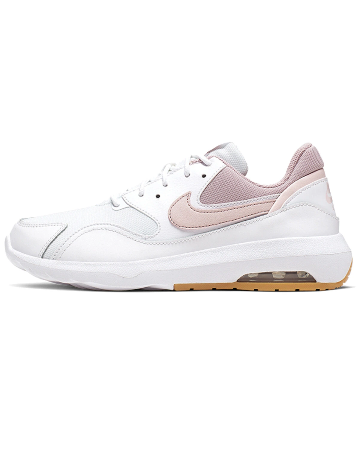 Nike Air Max Nostalgic женские кроссовки белые с розовыми вставками картинка
