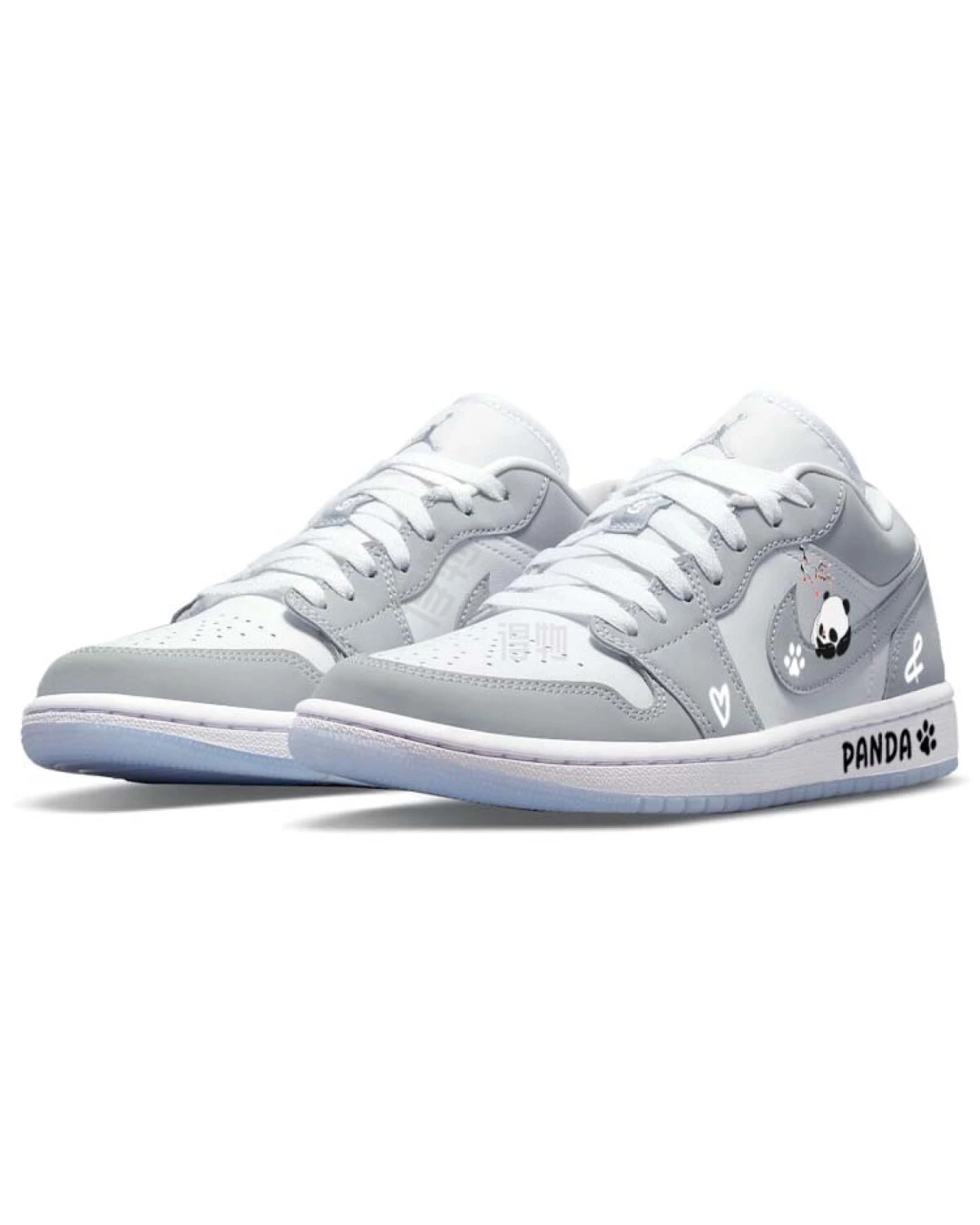 Jordan Air Jordan 1 женские кроссовки серо-белые с амортизацией картинка