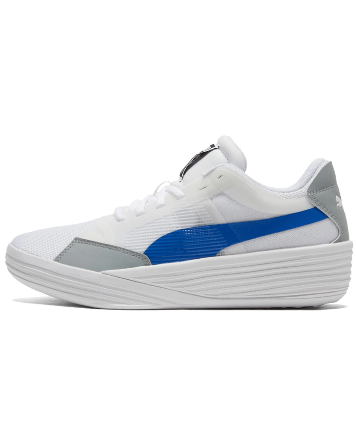 PUMA Clyde All Pro Team unisex спортивные кроссовки бело-серо-голубые с амортизацией картинка