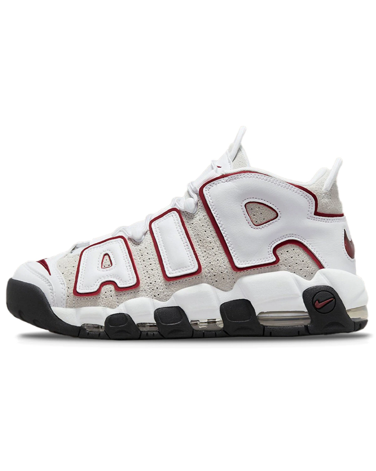 Nike Air More Uptempo мужские спортивные кроссовки средние бело-красные картинка