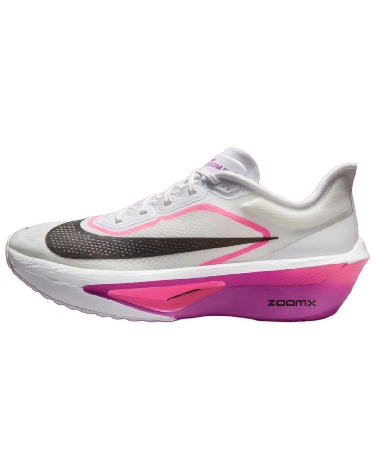 Nike Zoom Fly 6 кроссовки для бега белые с фиолетовыми вставками картинка
