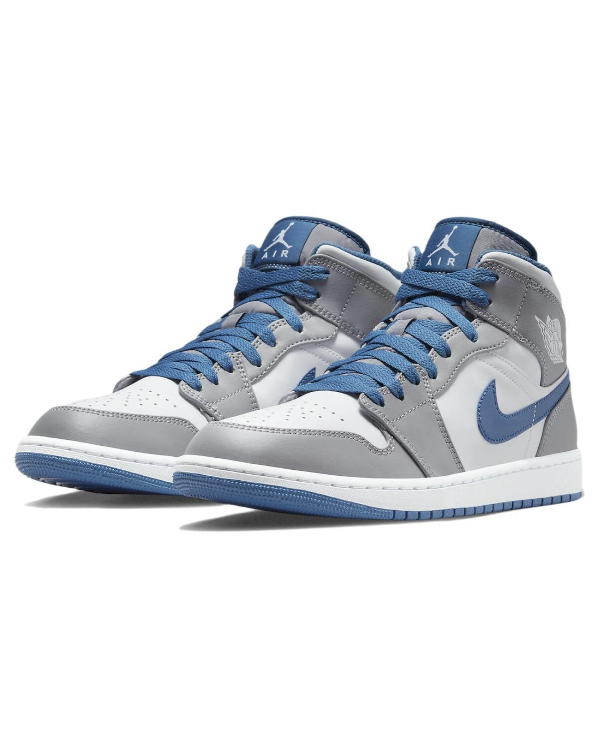 Jordan Air Jordan 1 унисекс кроссовки высокие бело-серо-синие картинка