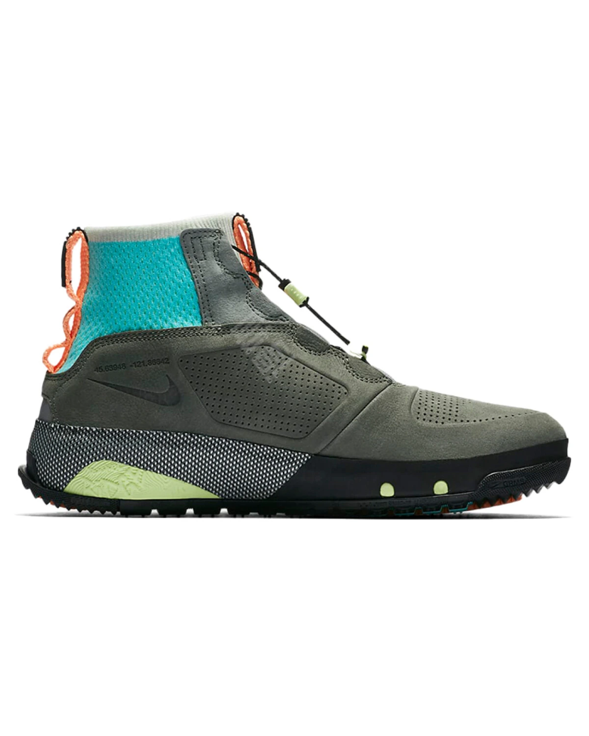 Nike ACG Ruckel Ridge мужские и женские высокие кроссовки для активного отдыха черно-зеленые картинка