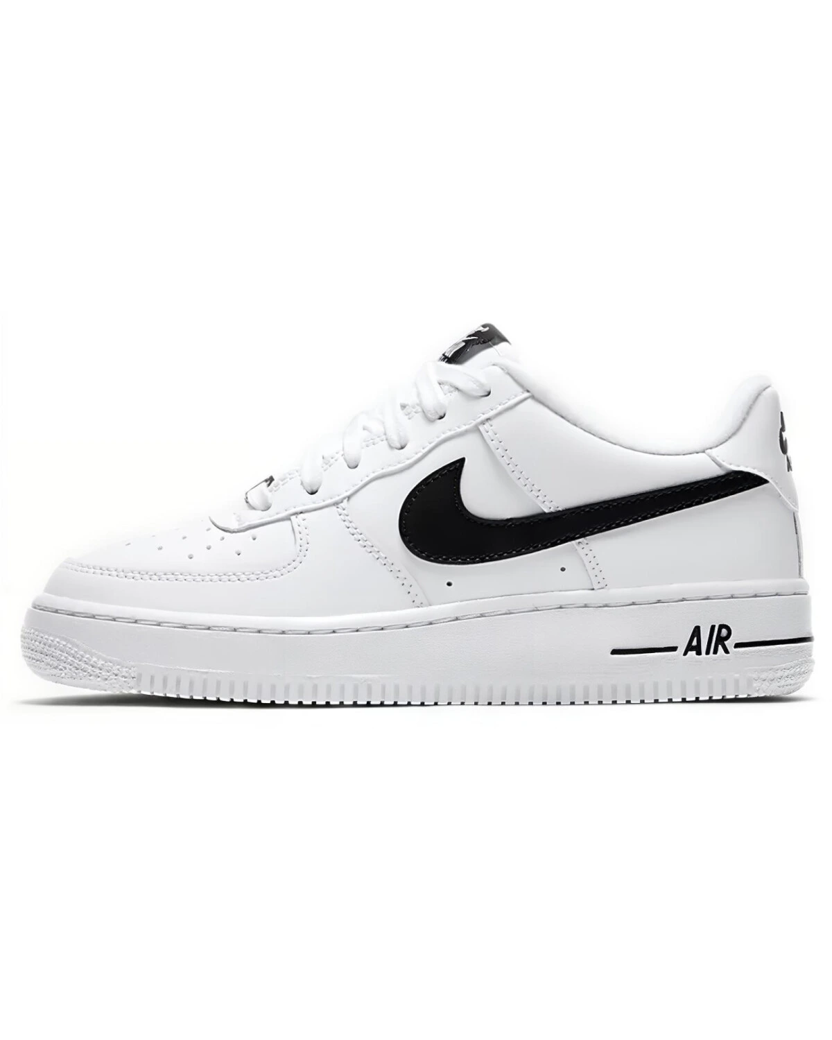Nike Air Force 1 детские кеды бело-черные износостойкие картинка