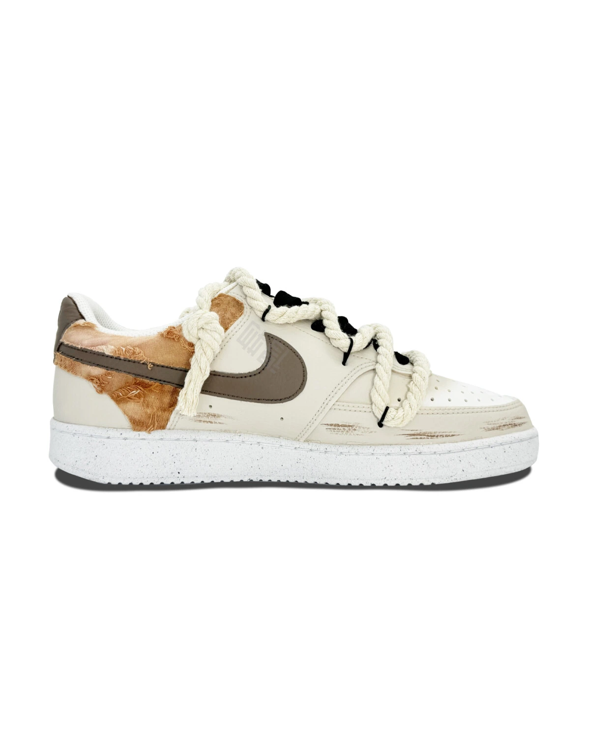Nike Court Vision 1 мужские кеды песочного цвета с противоскользящей подошвой картинка
