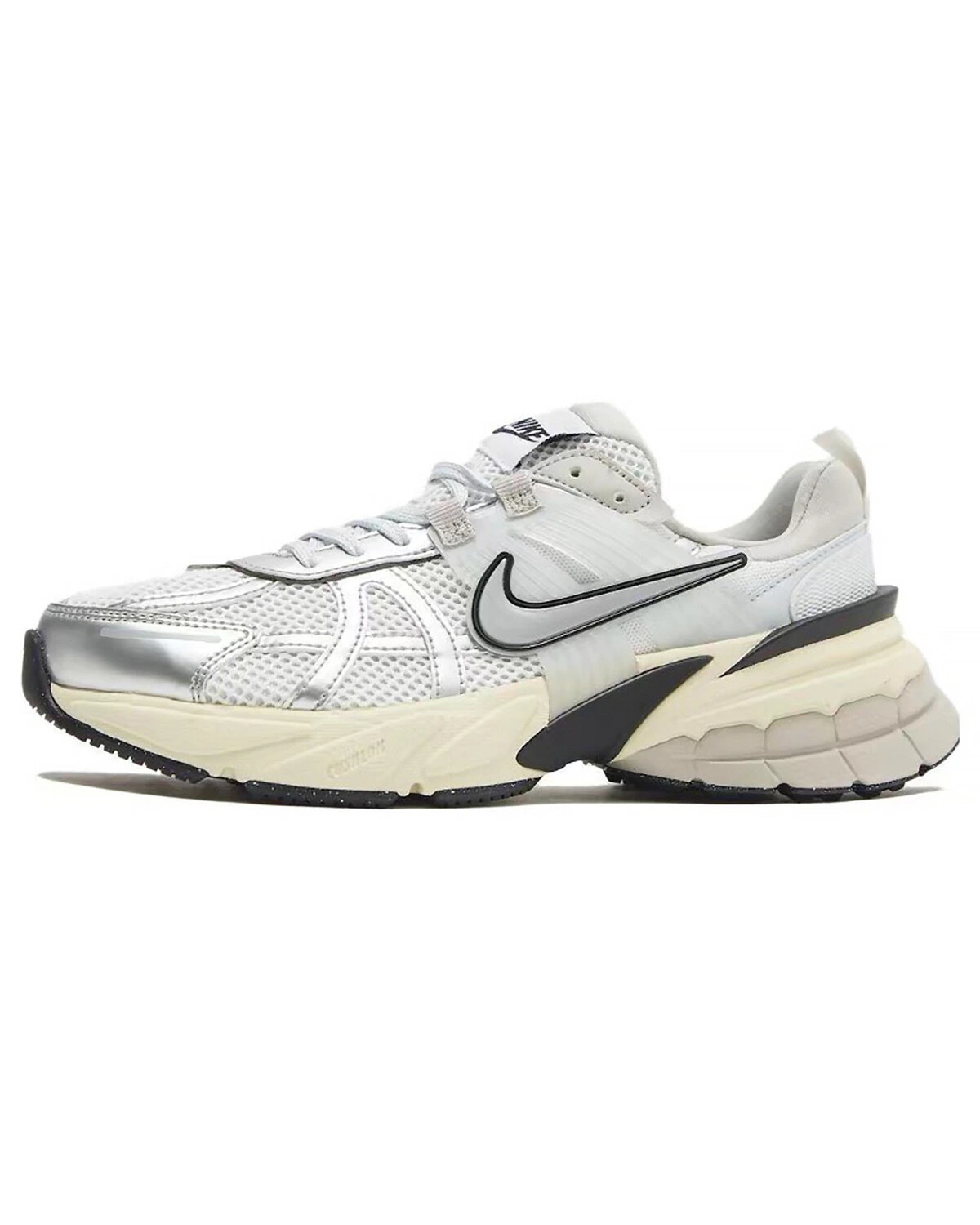 Nike V2K Run унисекс кроссовки серо-белые с амортизацией и противоскользящей подошвой картинка