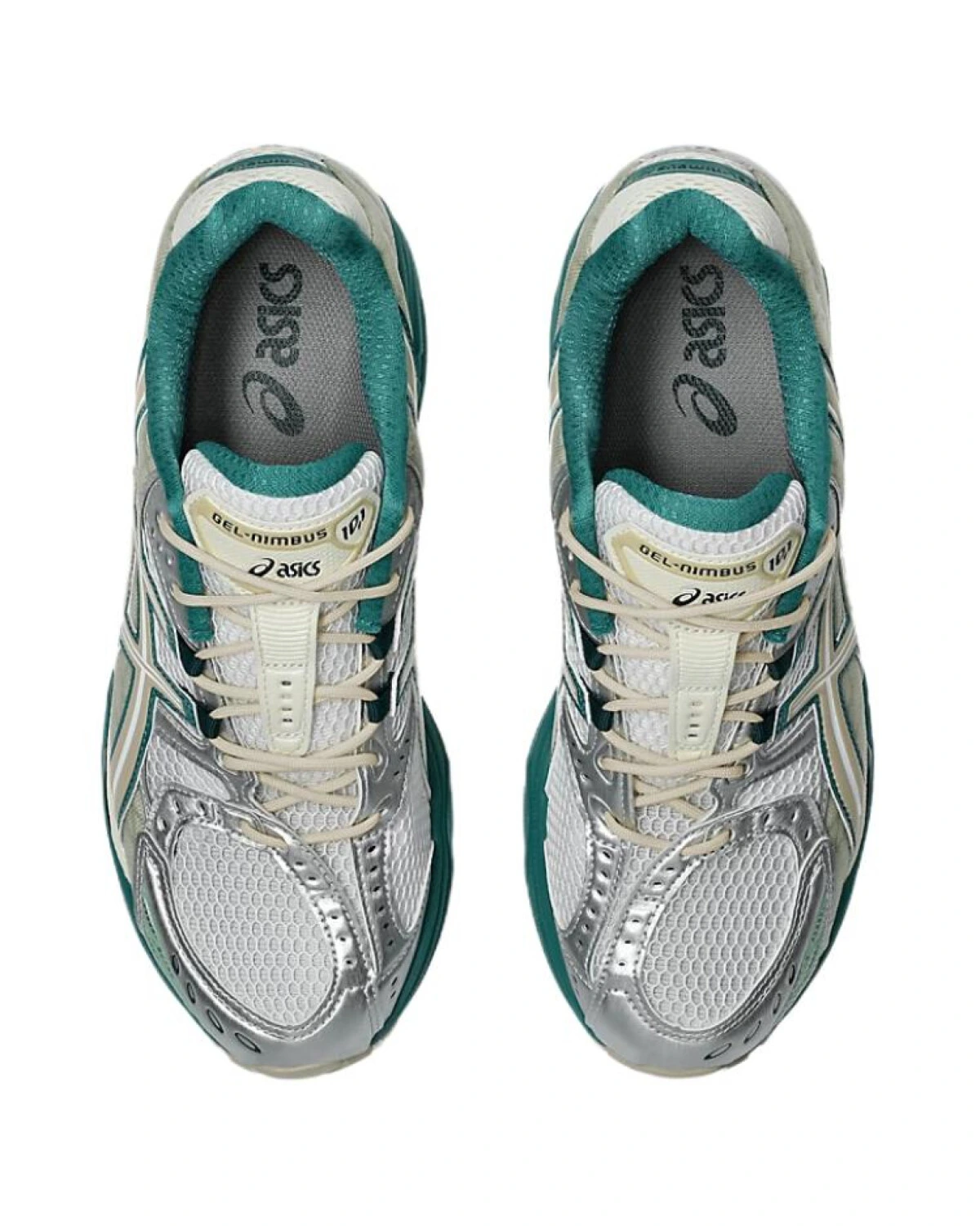 Asics GEL-Nimbus 10.1 унисекс кроссовки сетчатые бело-зеленые картинка