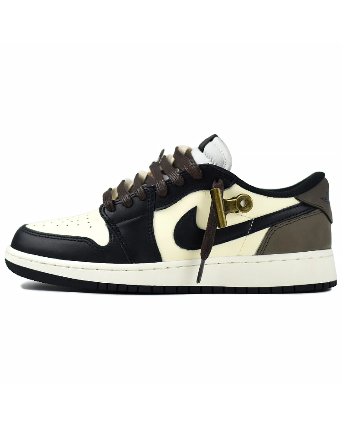 Jordan Air Jordan 1 мужские кроссовки черно-коричневые баскетбольные картинка