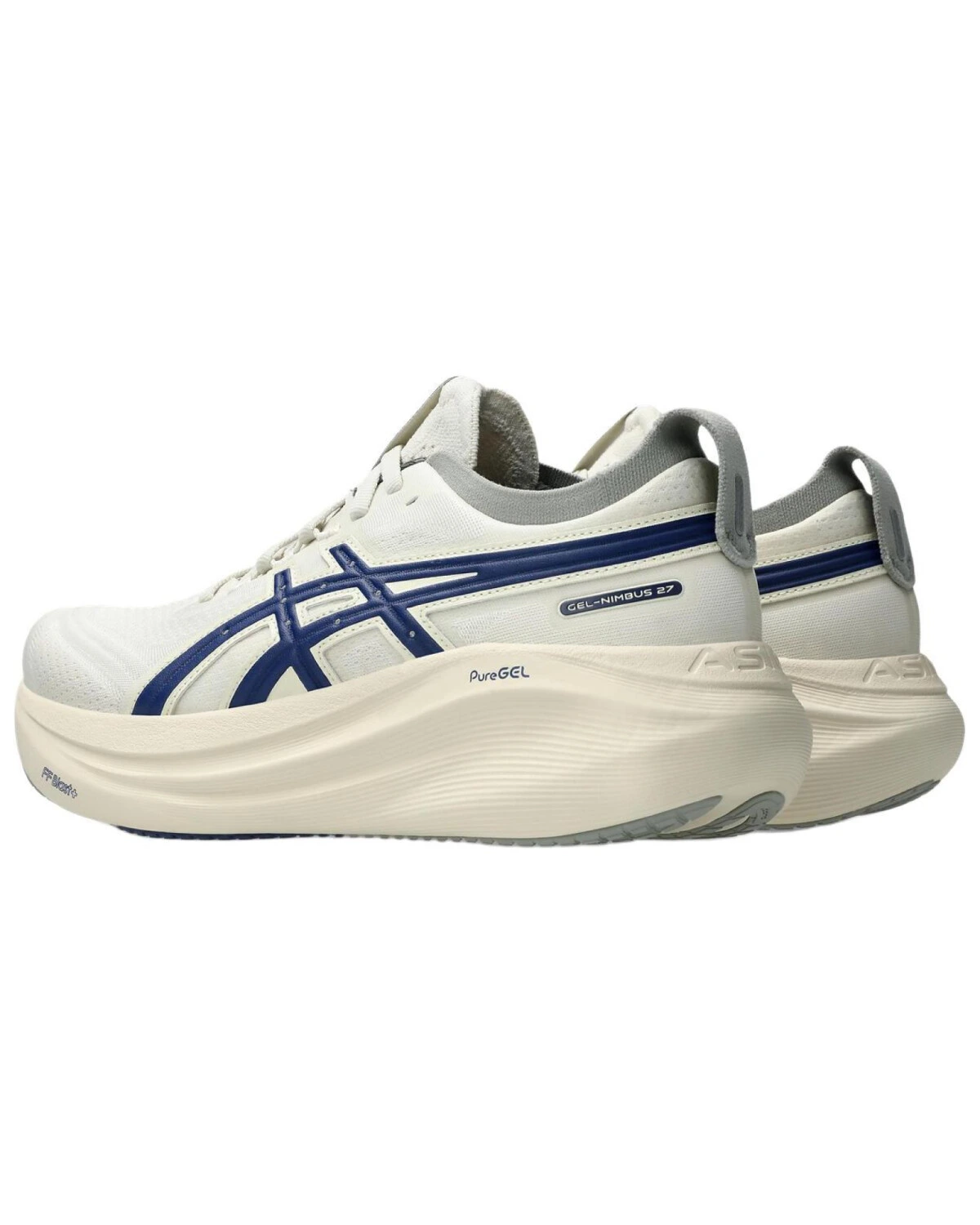 Asics GEL-NIMBUS 27 женские кроссовки для бега бело-голубые картинка