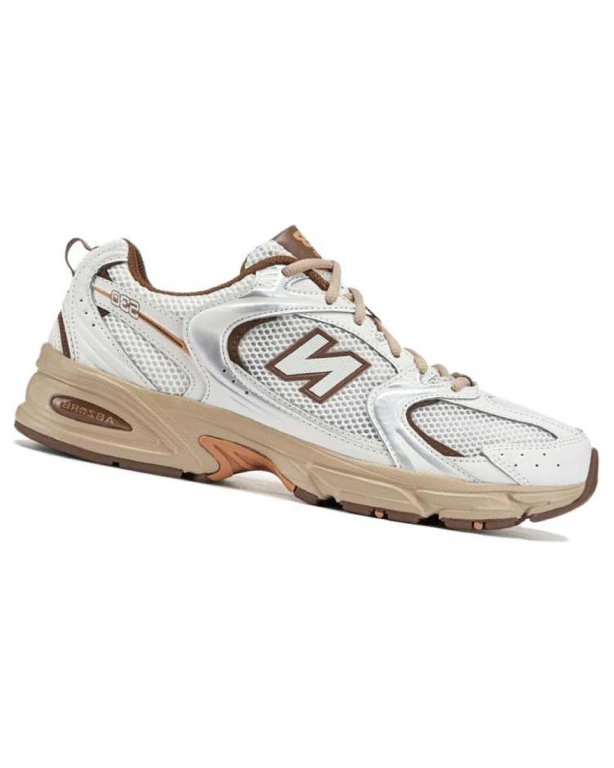 New Balance 530 unisex кроссовки повседневные с амортизацией бело-коричневые картинка