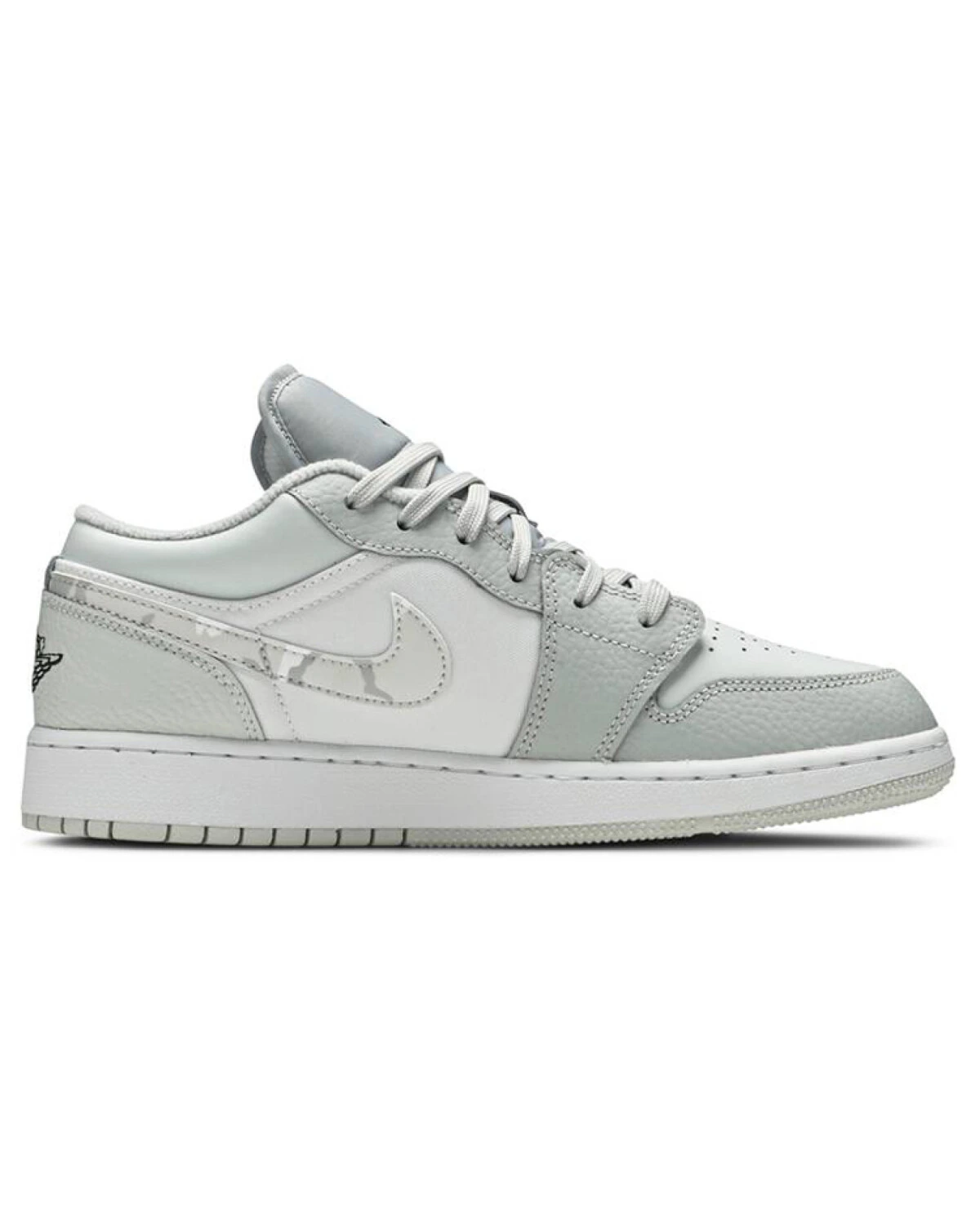Jordan Air Jordan 1 Low SE детские кроссовки белый камуфляж с шнуровкой картинка