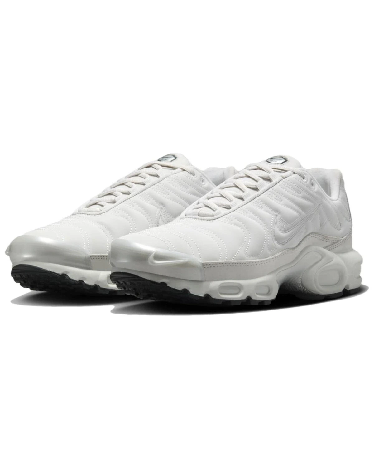 Nike Air Max Plus унисекс кроссовки белые с серыми вставками картинка