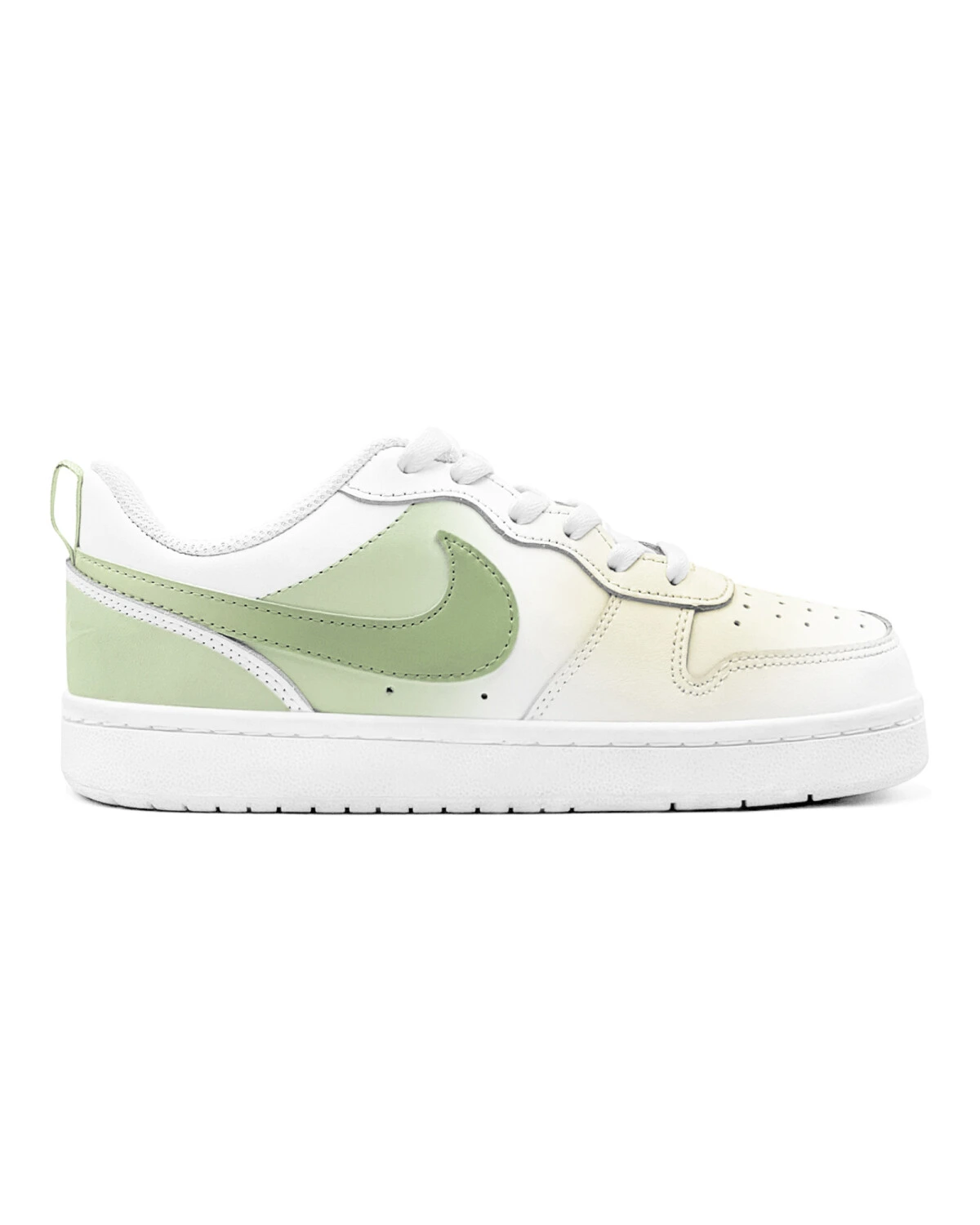 Nike Court Borough женские кроссовки зелено-желтые с цветочным принтом картинка