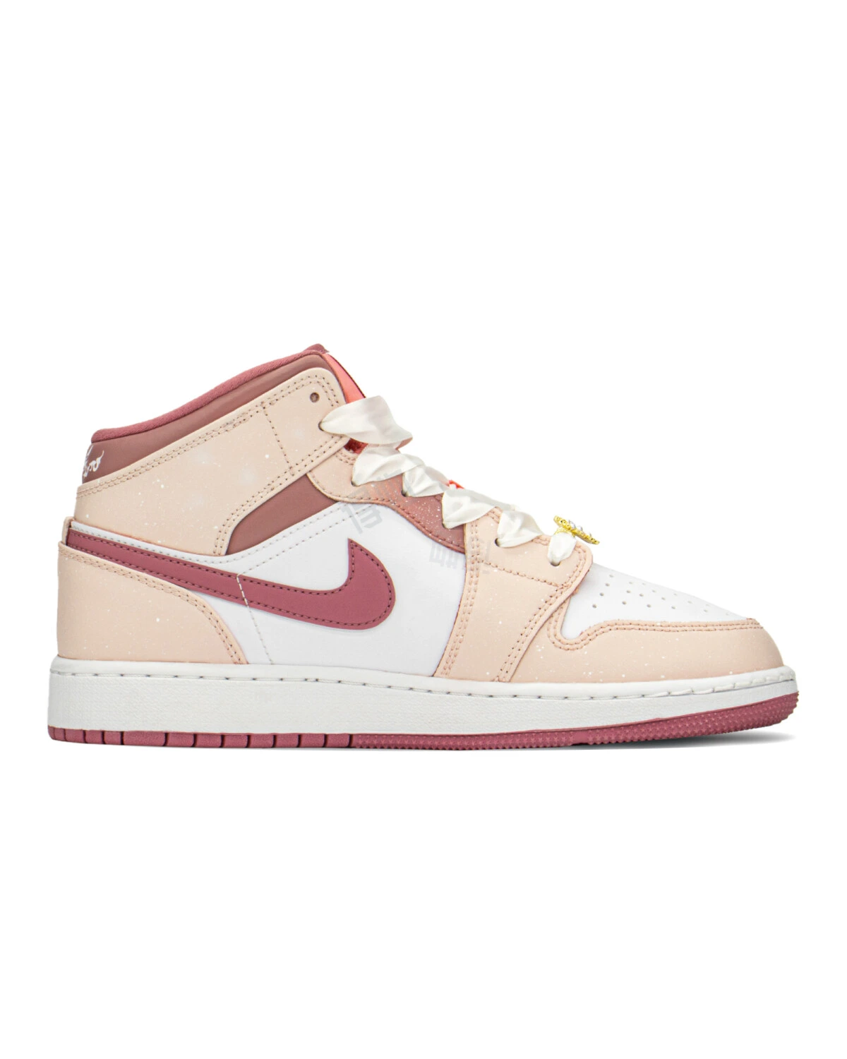 Jordan Air Jordan 1 FZBB женские кроссовки высокие розово-белые картинка