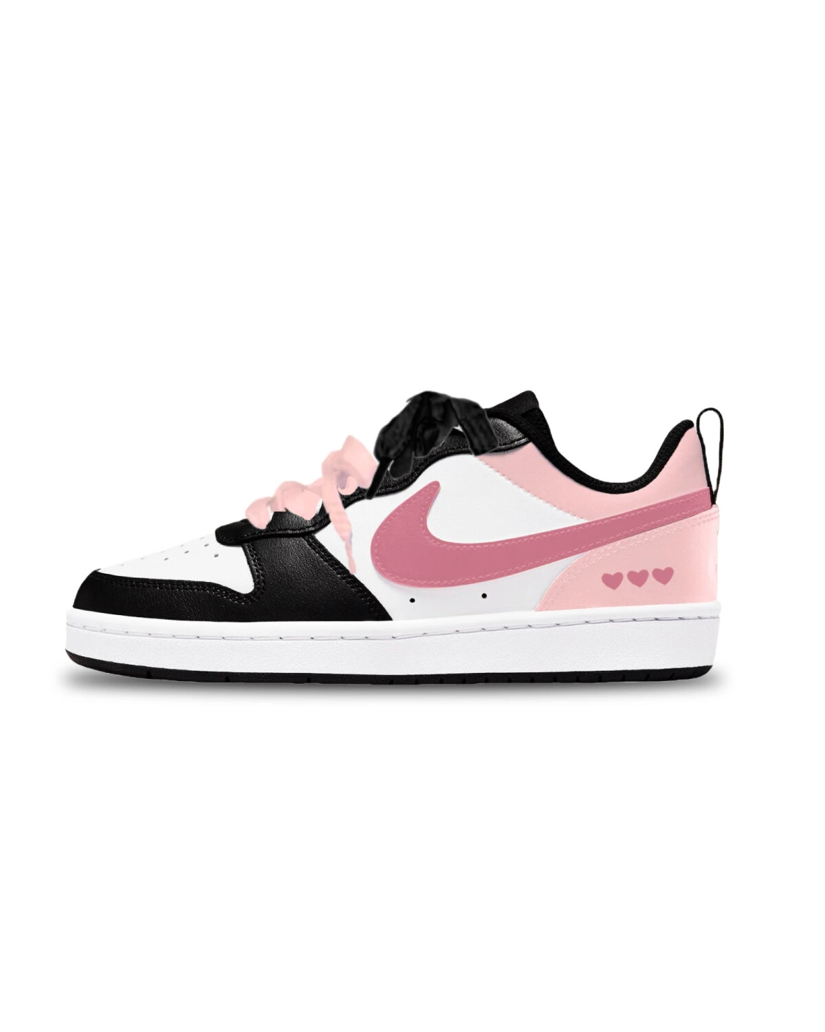 Nike Court Borough детские кеды розовые из искусственной кожи картинка