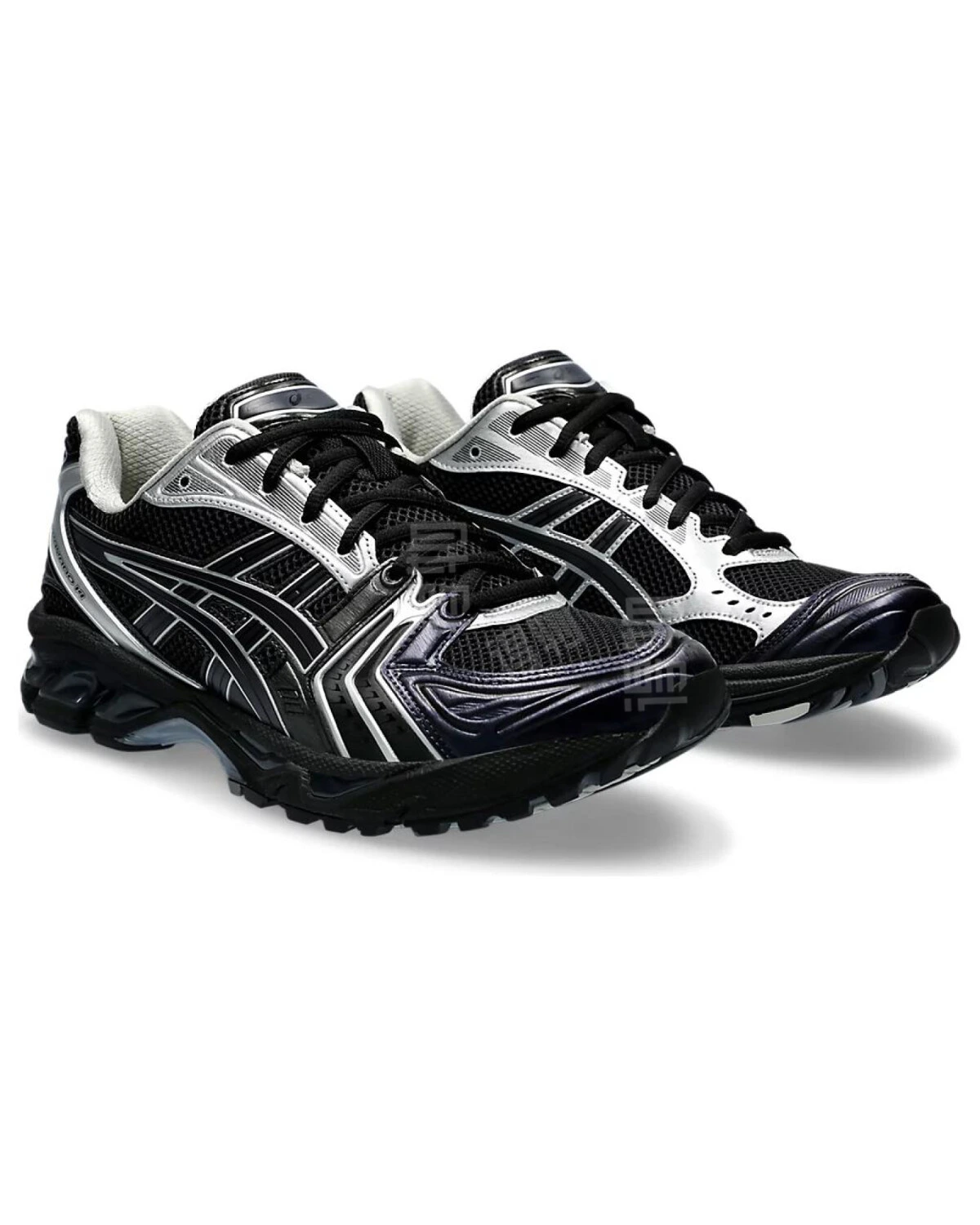 Asics Gel-Kayano 14 unisex спортивные кроссовки сетка и кожа черно-серебристые картинка