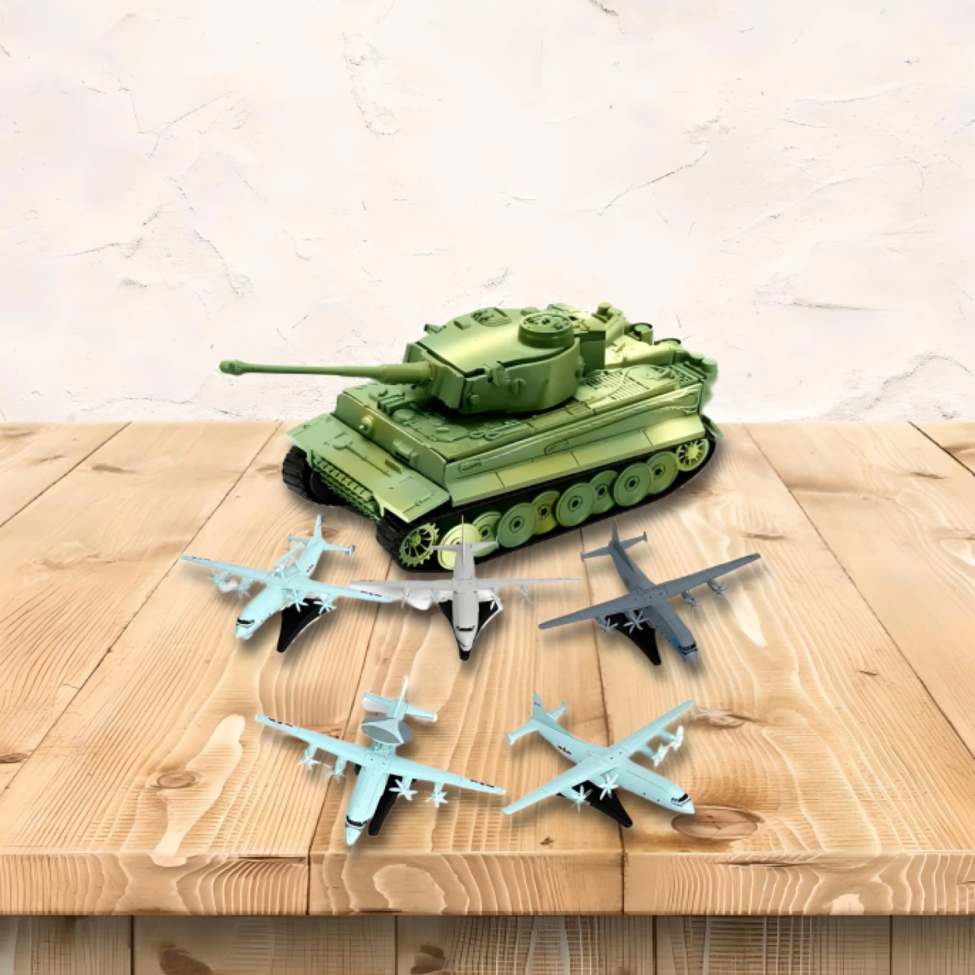 Детский набор танк военный аэрокосмический истребитель (Зеленый) картинка