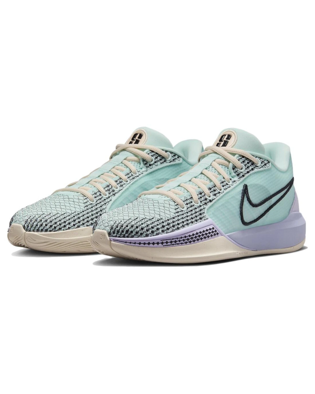 Nike Sabrina 1 женские спортивные кроссовки серебристо-зеленые картинка