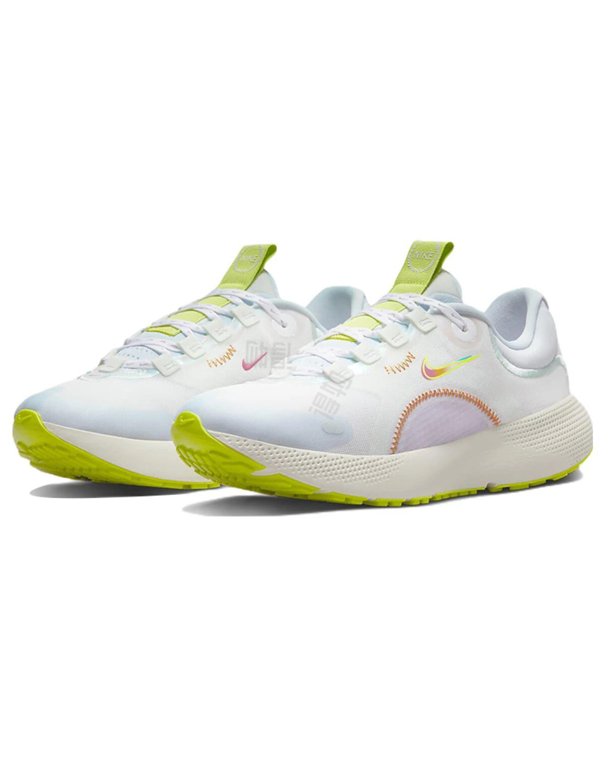 Nike React Escape Run 1 женские повседневные кроссовки с амортизацией бело-зеленые картинка