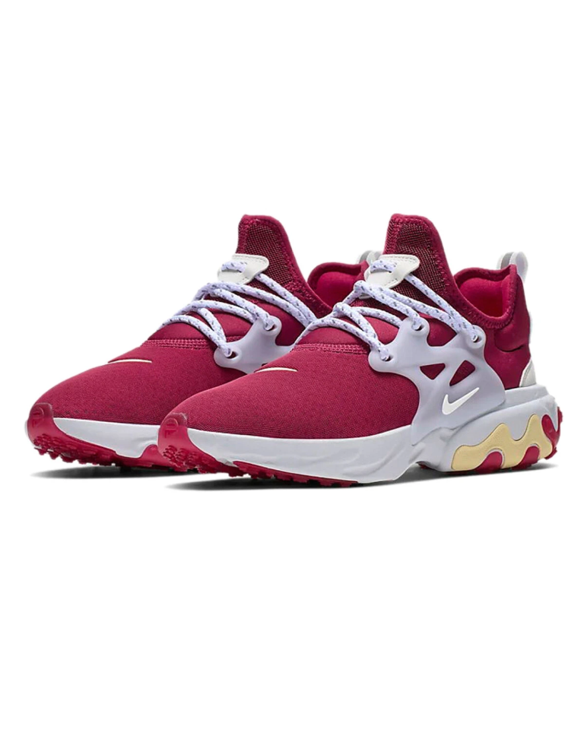 Nike React Presto детские повседневные нескользящие кроссовки бело-красные картинка