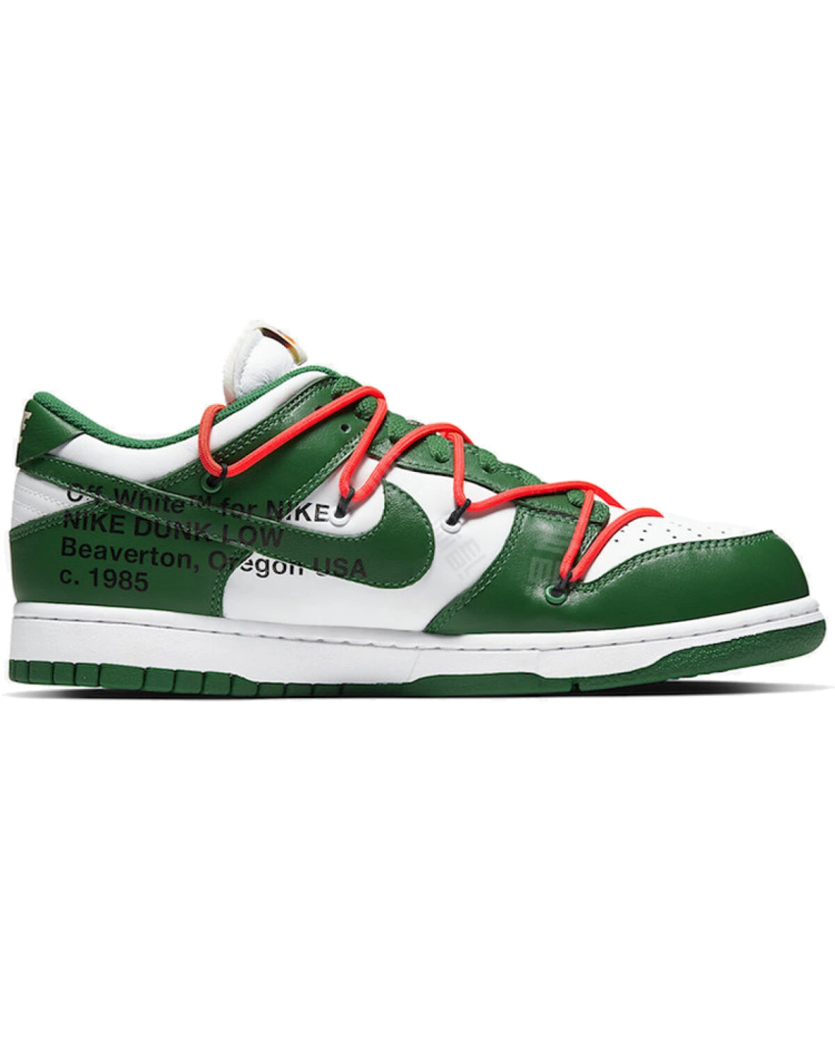 Nike Dunk Low unisex кеды кожаные зеленые картинка