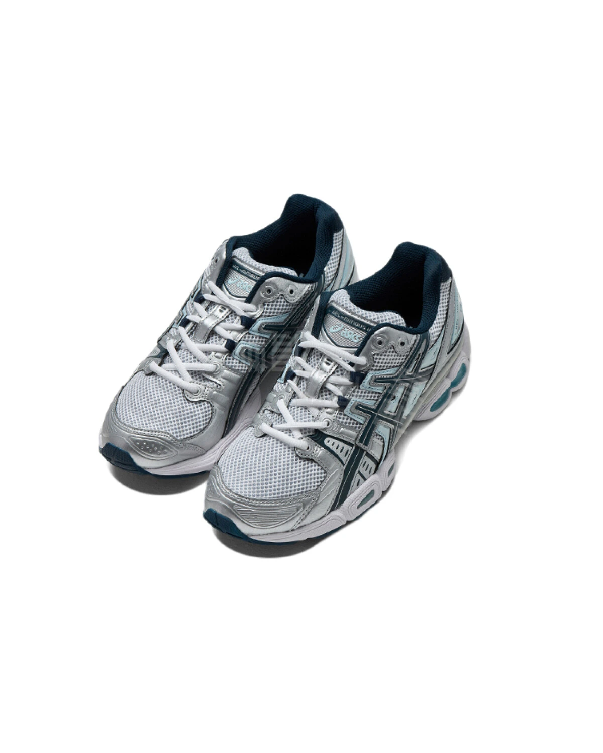 Asics GEL-Nimbus 9 женские кроссовки комфортные серебристо-голубые для марафона картинка