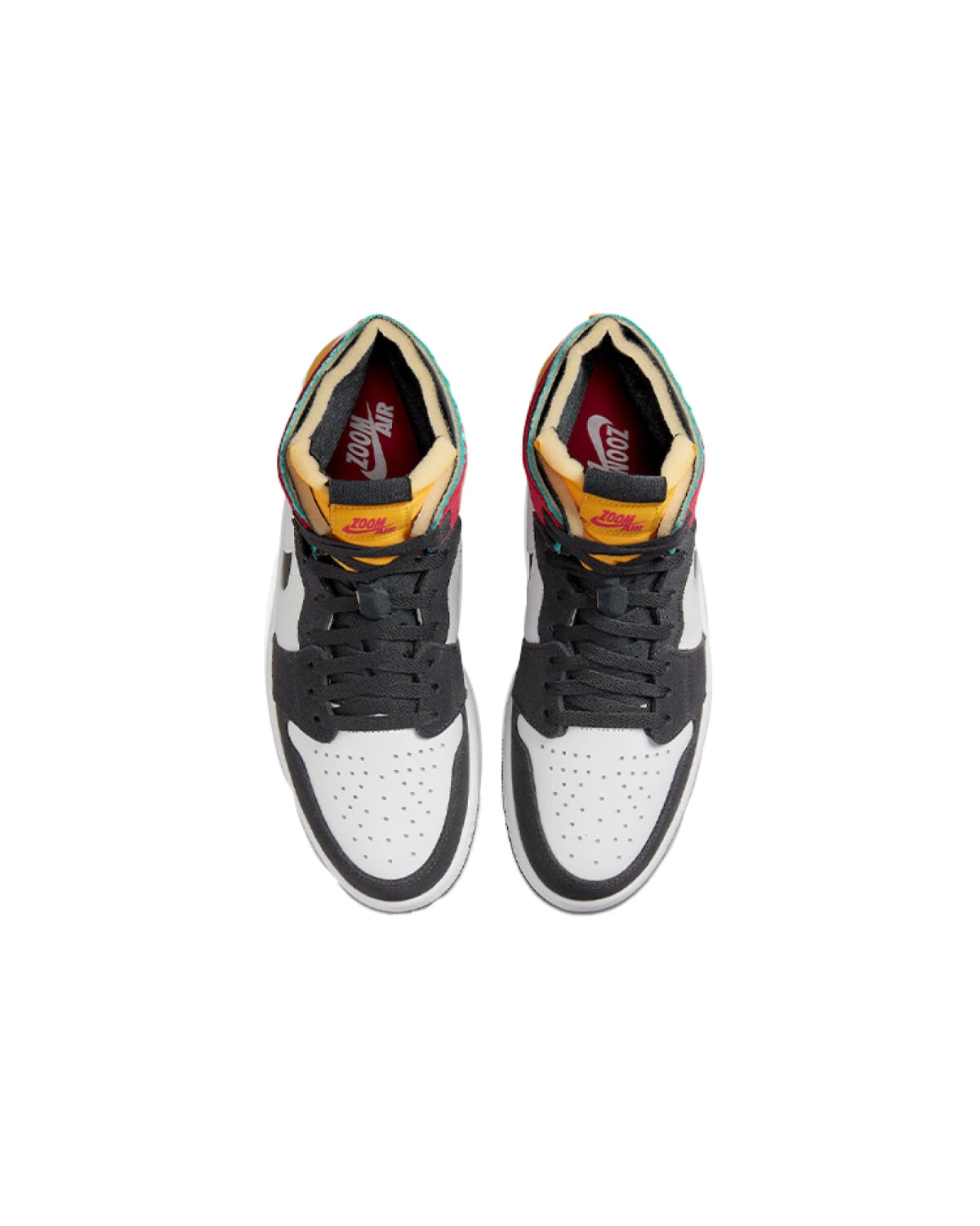 Jordan Air Jordan 1 High Top кроссовки высокие черно-белые с красным и желтым картинка