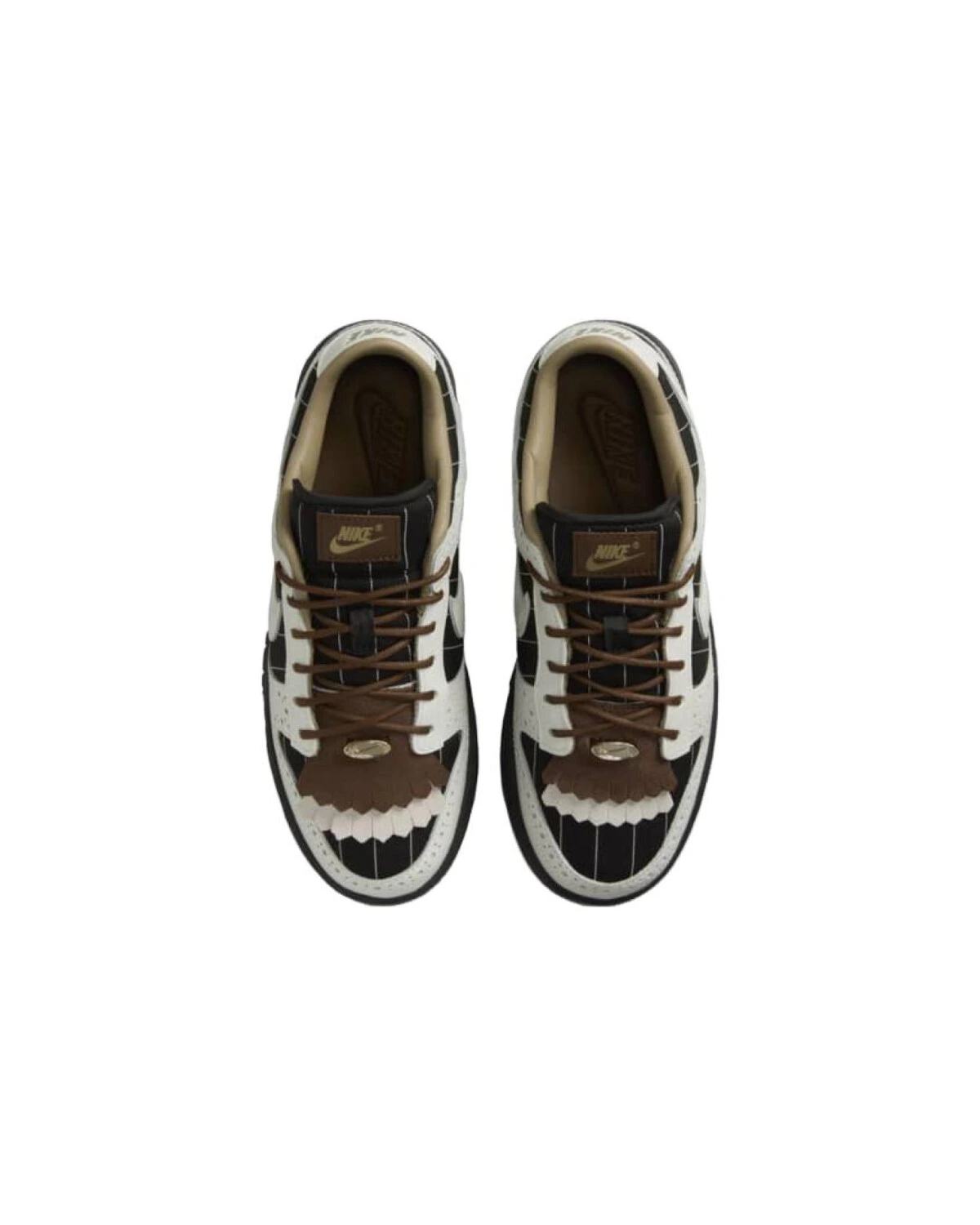 Nike Dunk унисекс кроссовки черно-белые с кожаным верхом и шнуровкой картинка