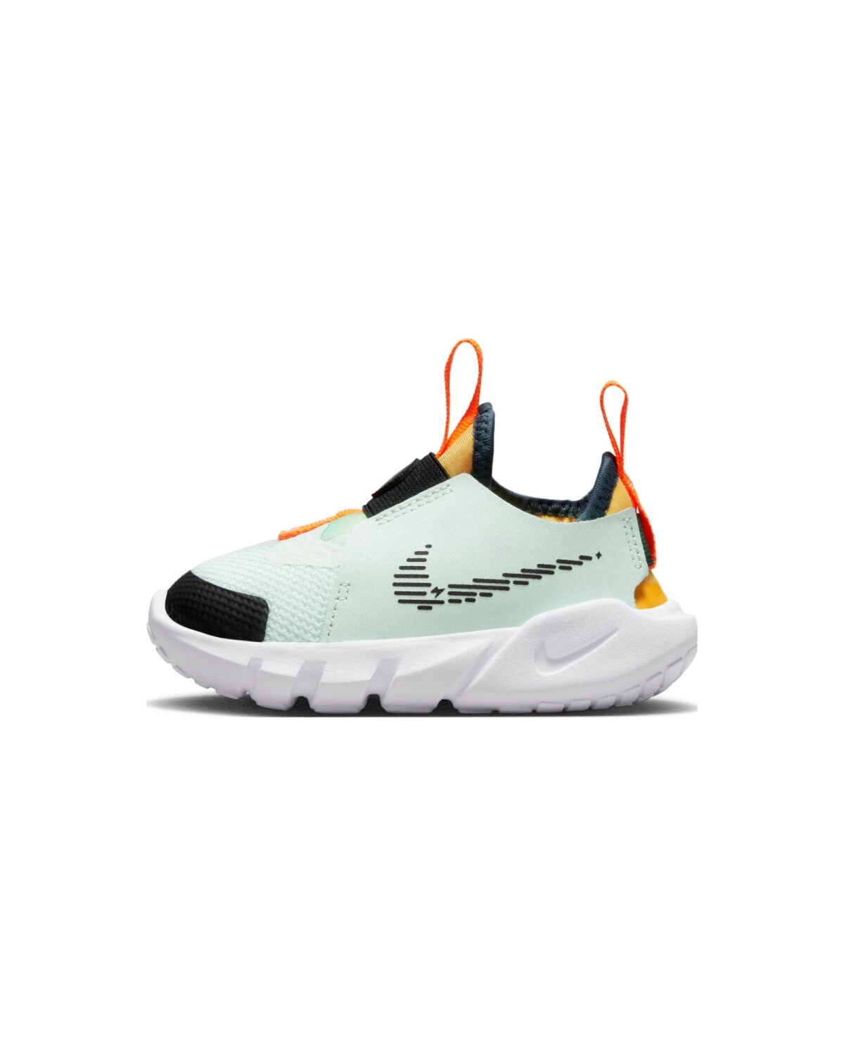 Nike Flex Runner 2 детские кроссовки для бега износостойкие дышащие зелено-черные картинка