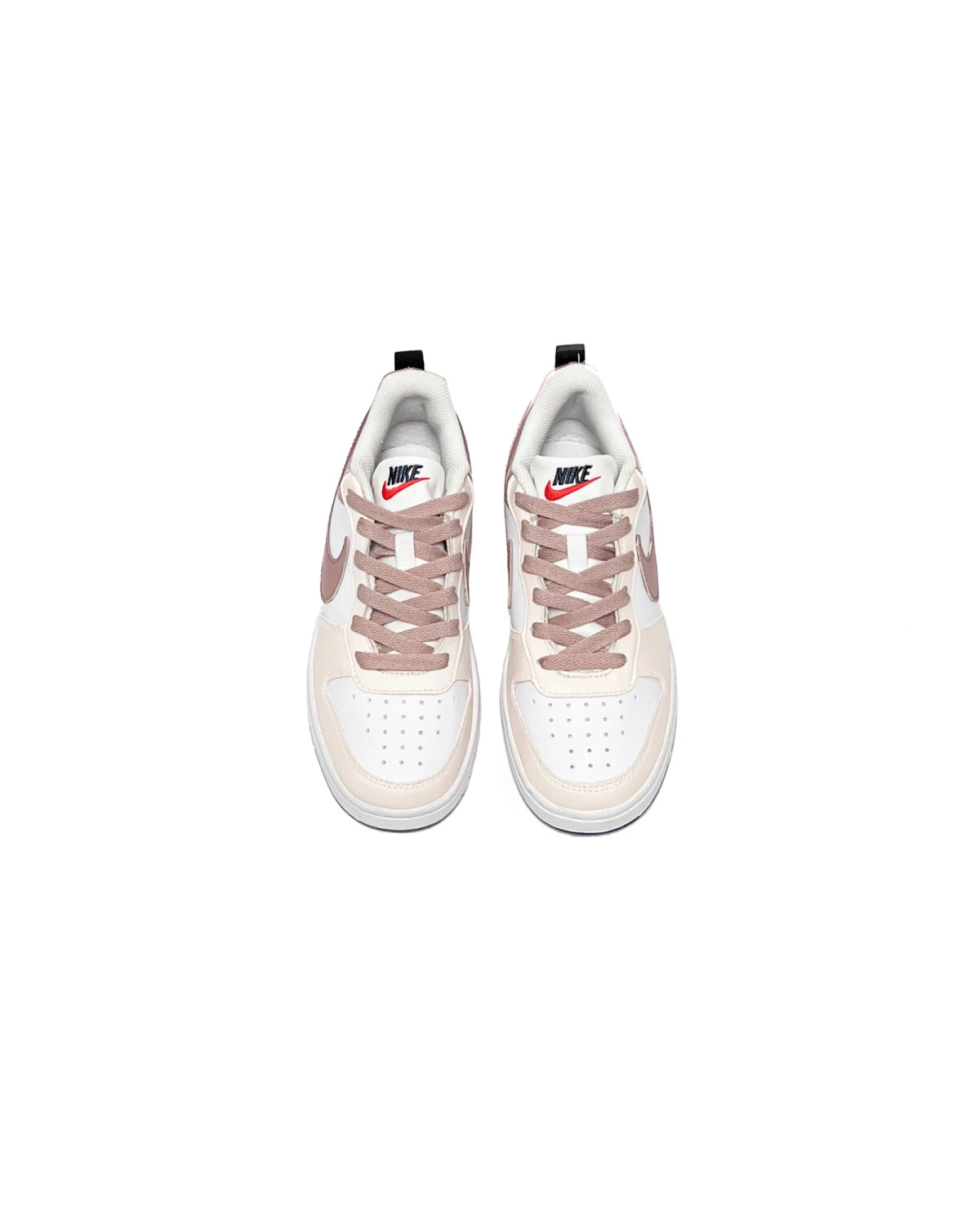 Nike Court Borough детские кроссовки розово-белые комфортные картинка