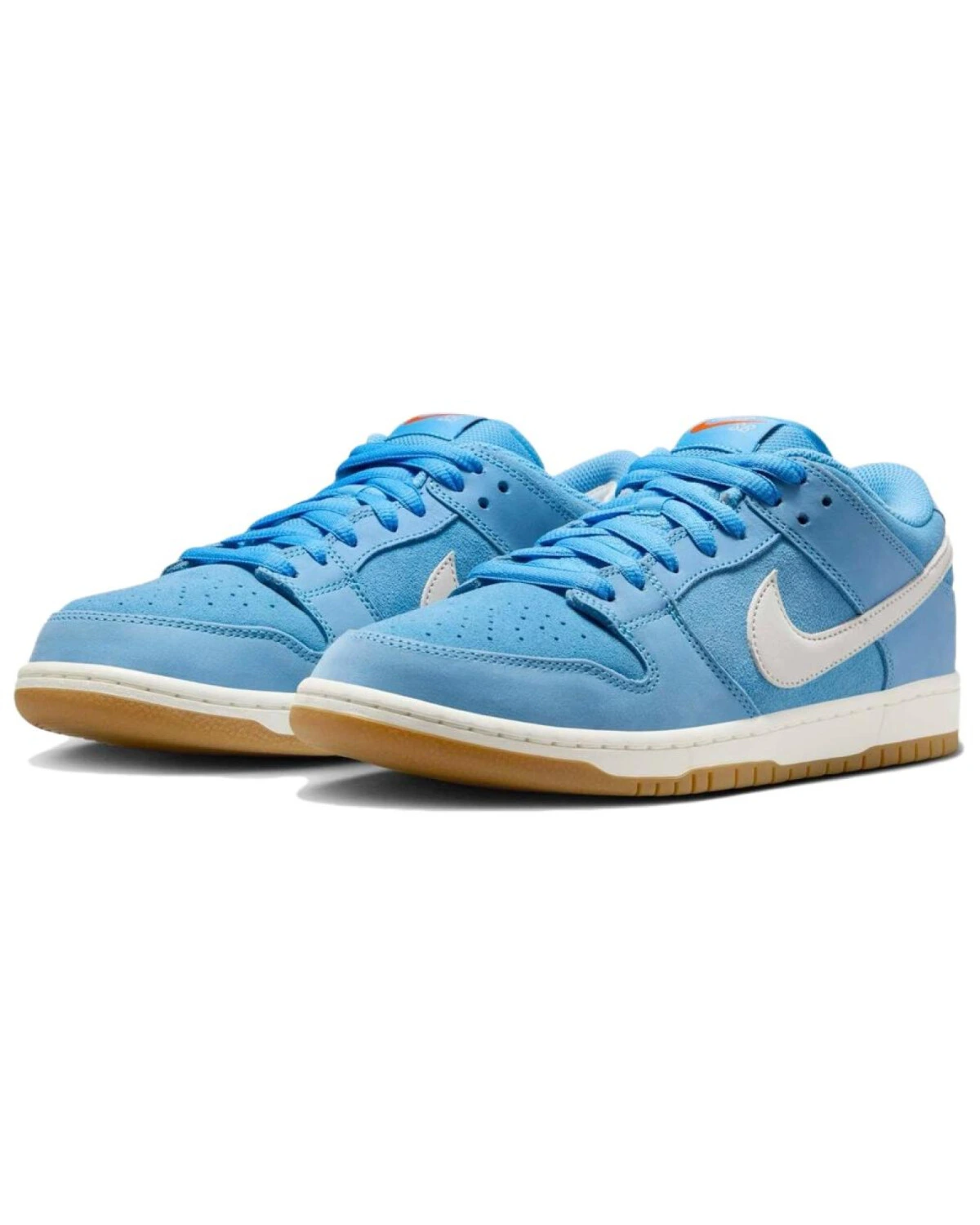 Nike Dunk SB унисекс кроссовки синие из кожи и замши картинка