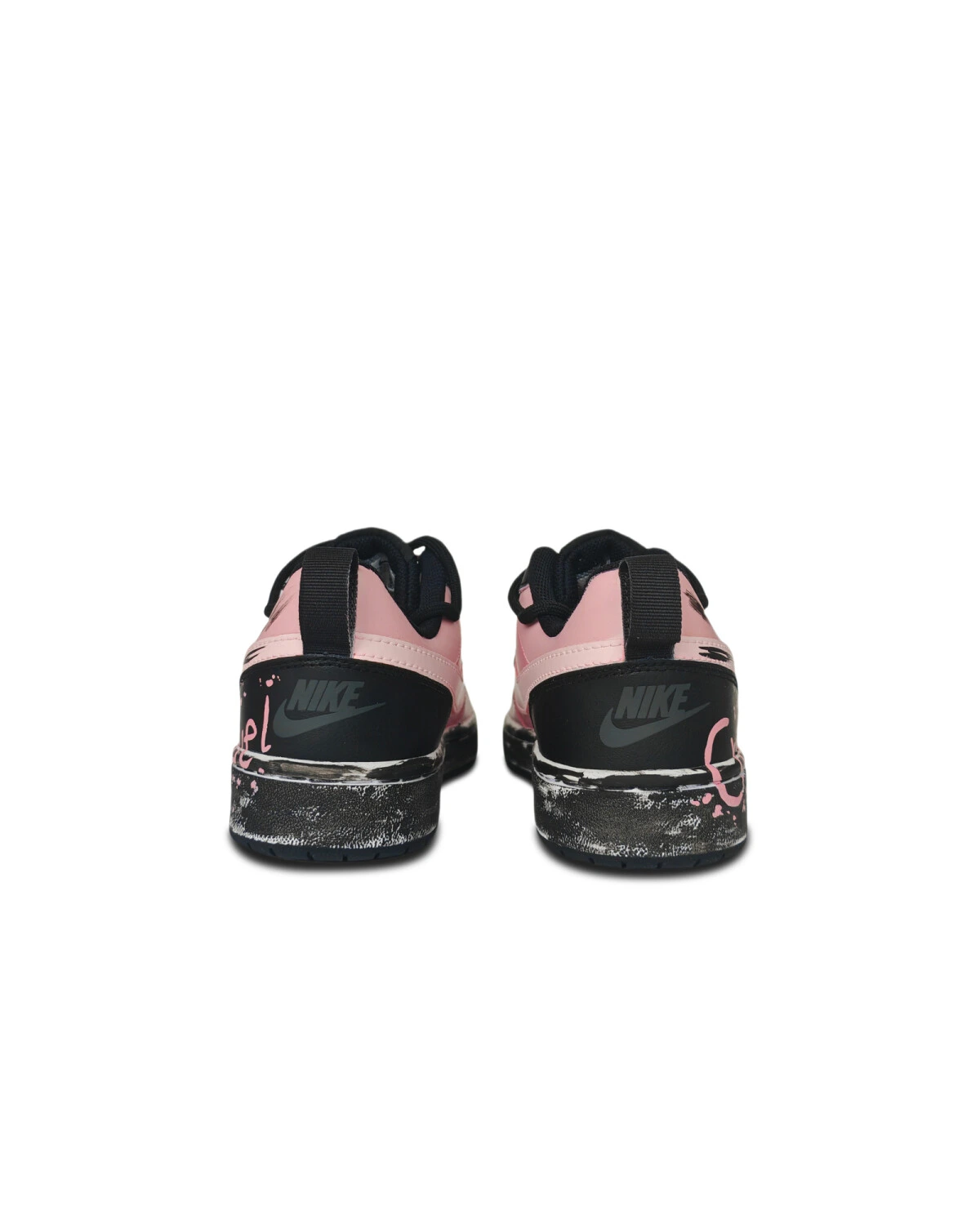 Nike Court Borough детские кроссовки розовые с кожаным верхом картинка