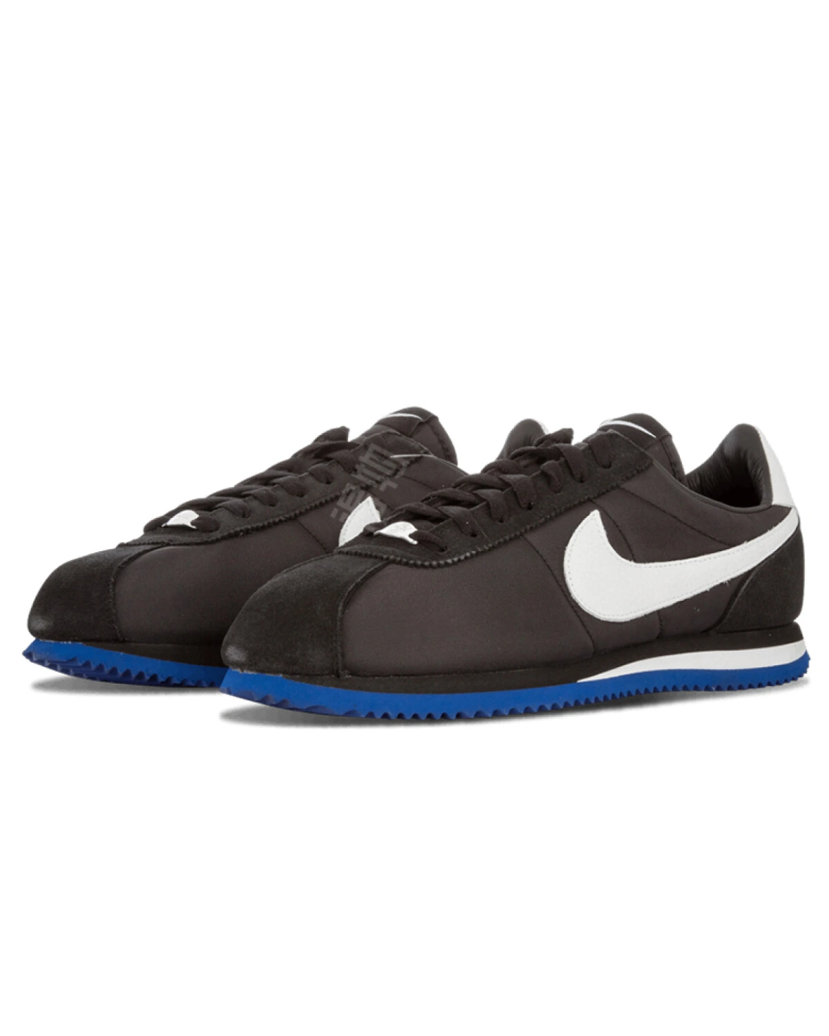 Nike Cortez мужские кроссовки черно-белые с синим картинка