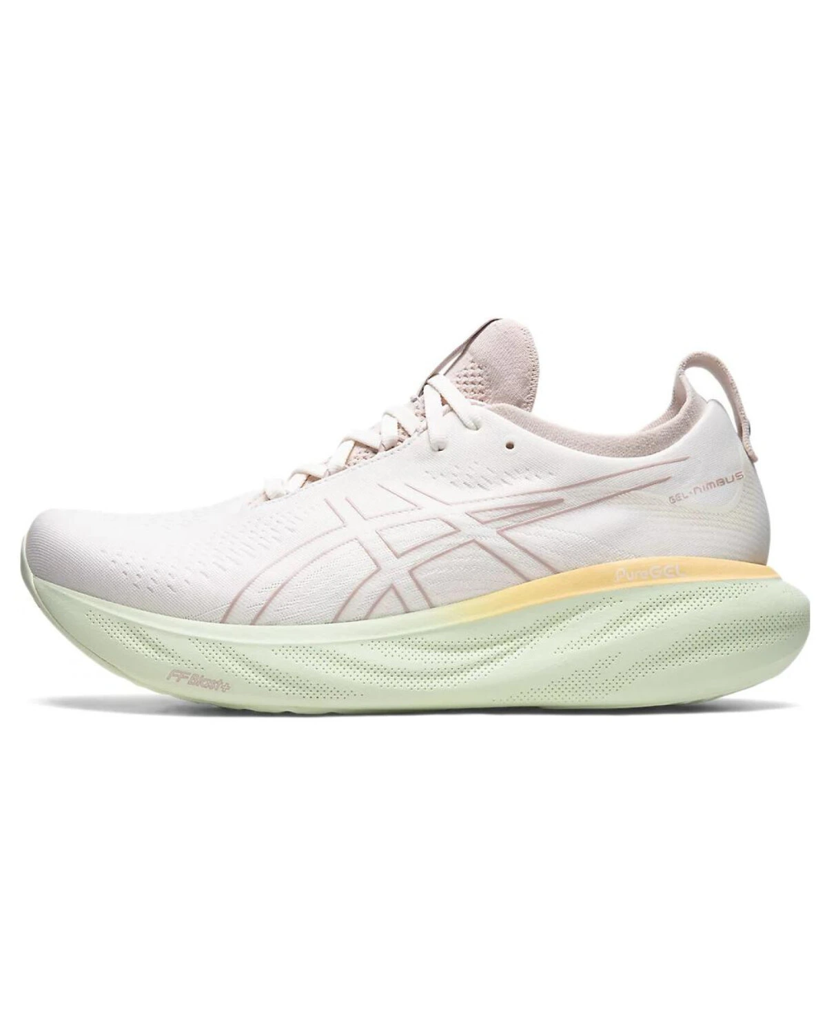 Asics GEL-Nimbus 25 мужские кроссовки для марафона серо-желто-зеленые картинка