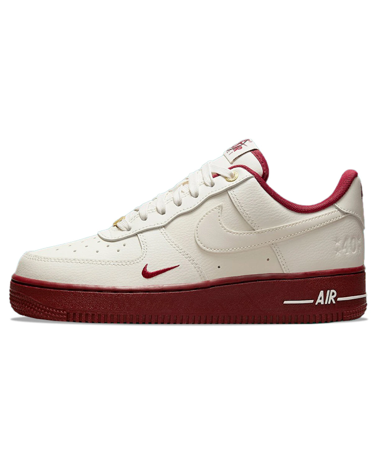 Nike Air Force 1 '07 se женские кроссовки белые с красными вставками картинка