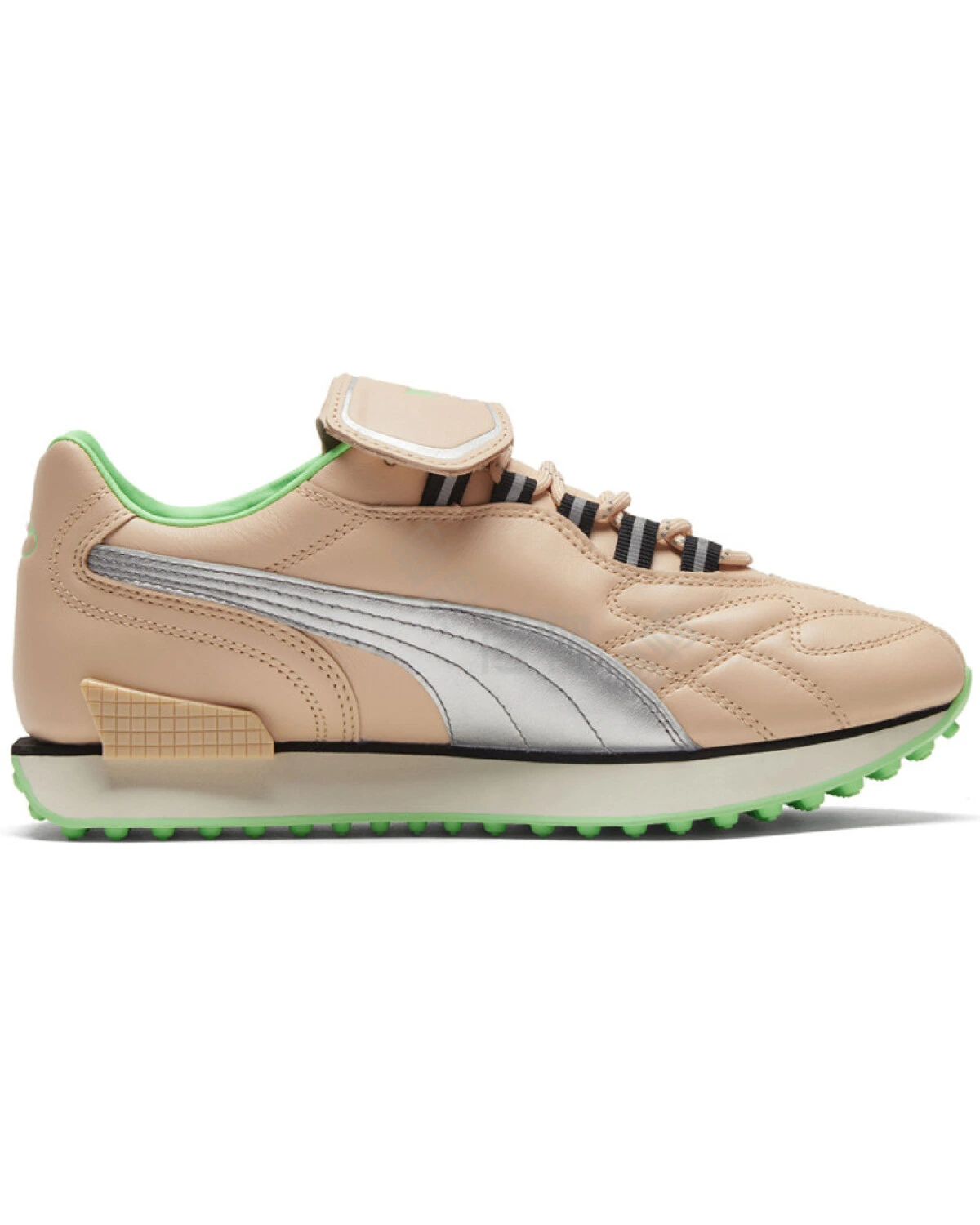 PUMA Mile Rider Queen женские кроссовки из натуральной кожи бежевого цвета картинка
