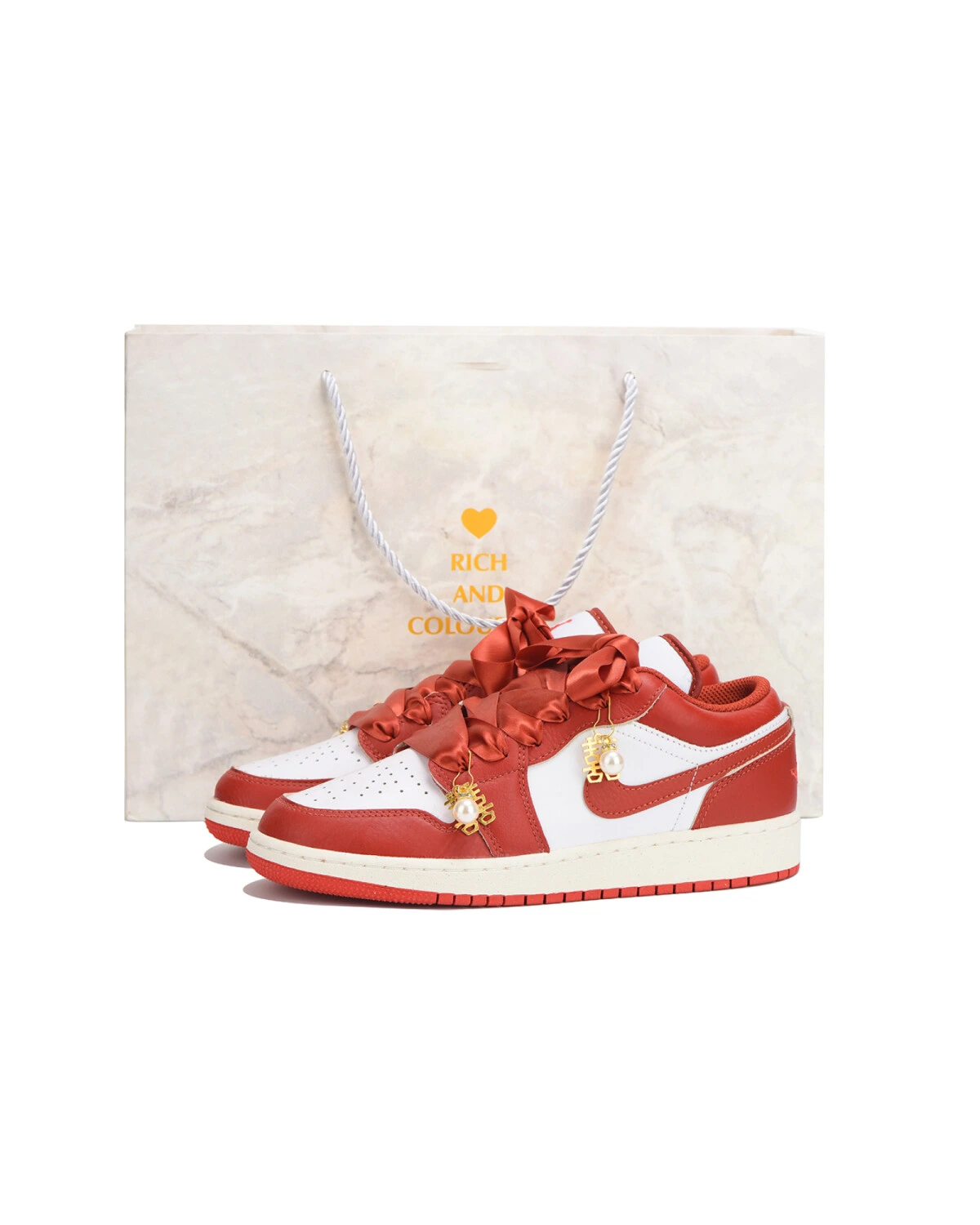 Jordan Air Jordan 1 Low женские кроссовки красные картинка