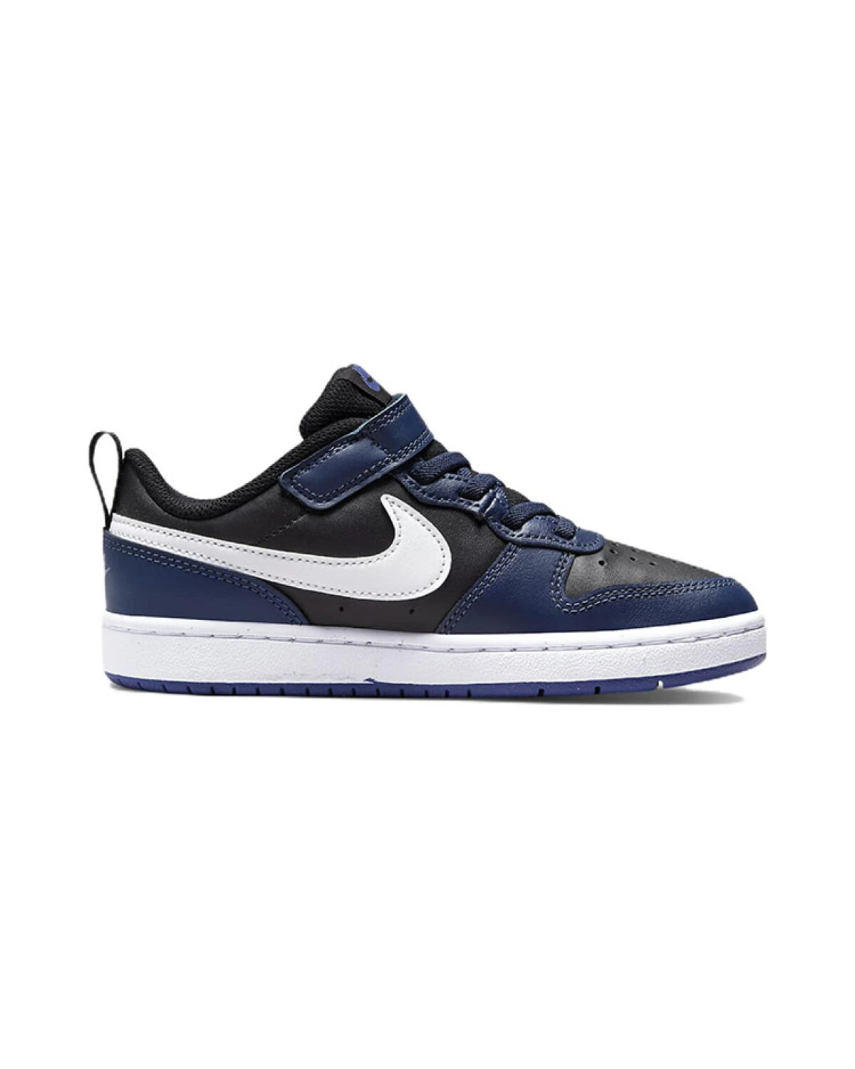 Nike Low 2 детские кеды из натуральной кожи черно-синие картинка