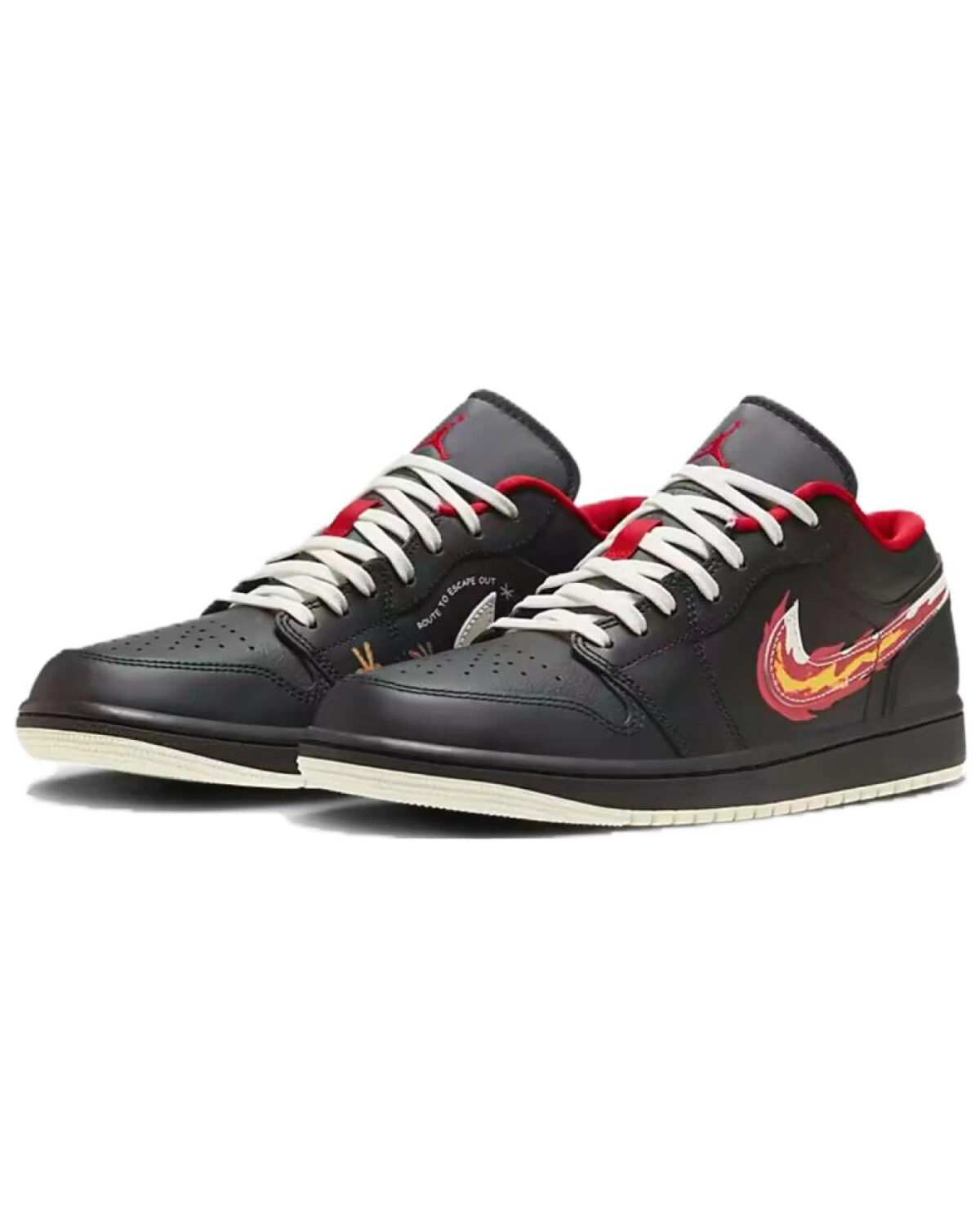 Jordan Air Jordan 1 унисекс кроссовки кожаные чёрно-красные картинка