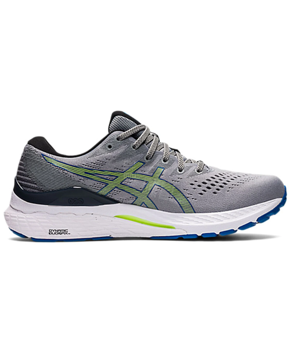 Asics Gel-Kayano 28 мужские кроссовки для бега серо-жёлтые картинка