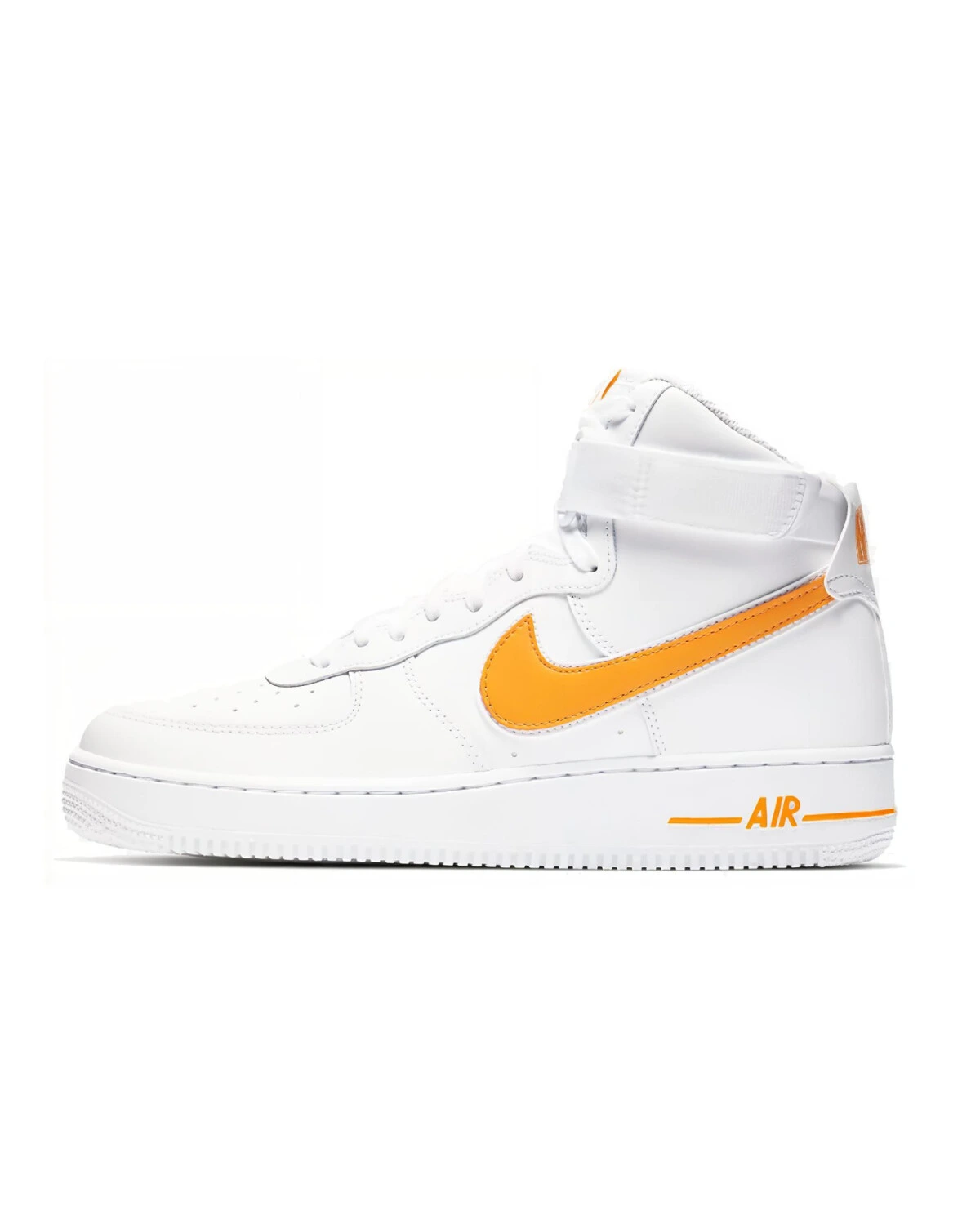 Nike Air Force 1 мужские кроссовки высокие бело-желтые картинка