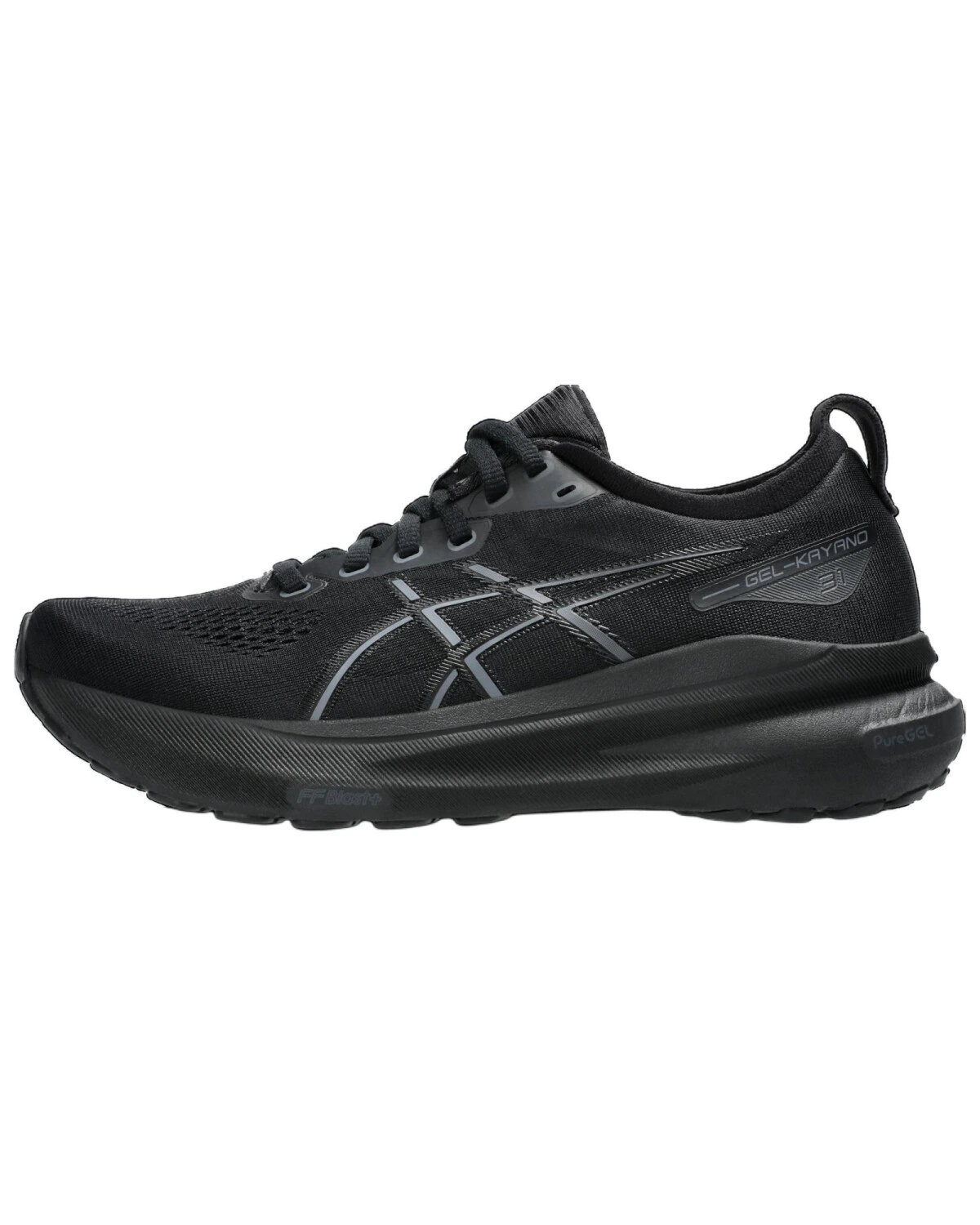 Asics Gel-Kayano 31 женские спортивные кроссовки черные с тканевым верхом и амортизацией картинка