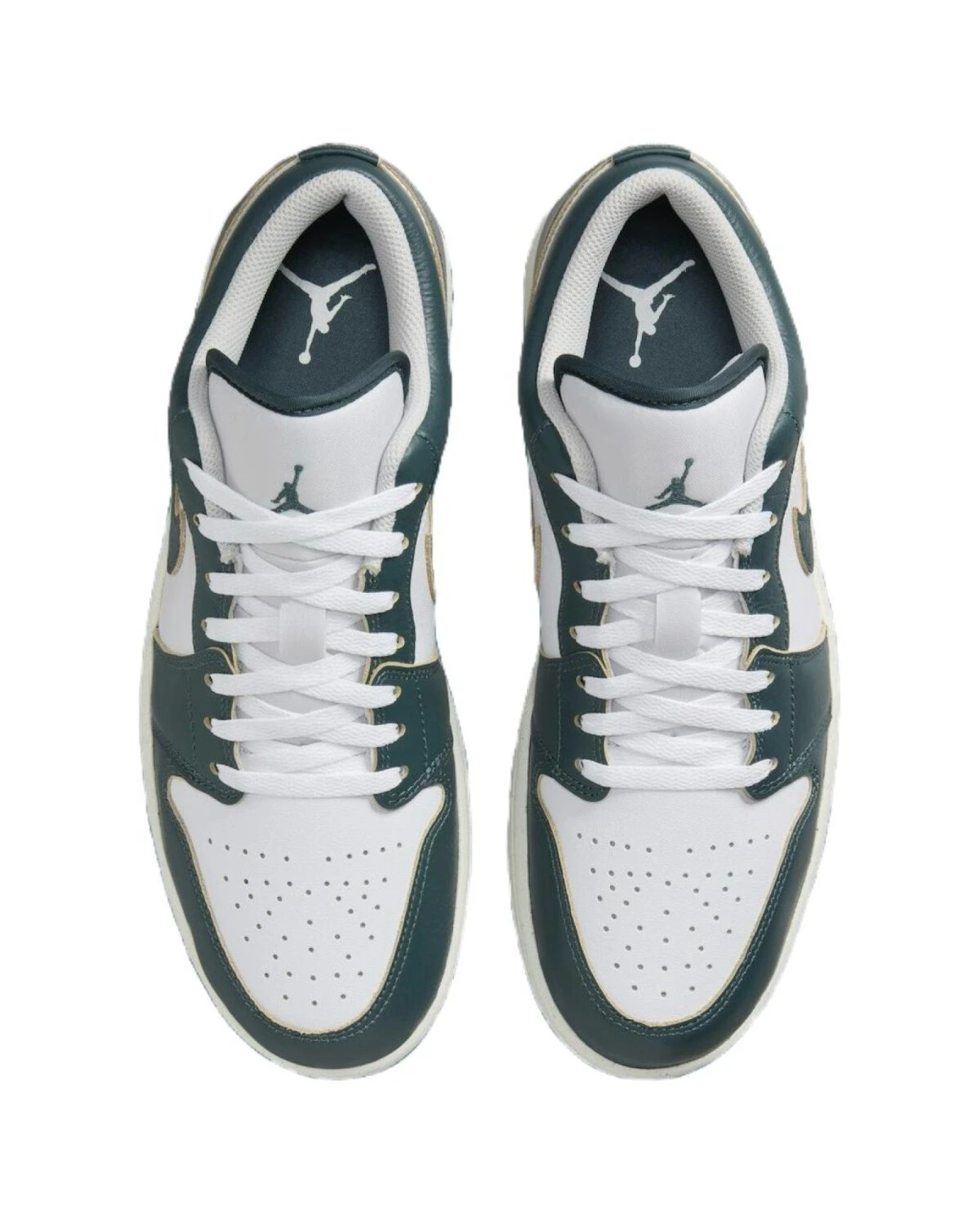 Jordan Air Jordan 1 унисекс кроссовки кожаные зелено-белые картинка