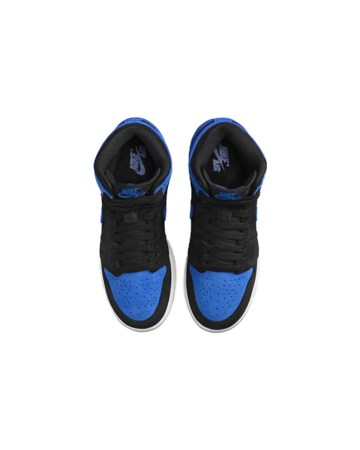 Jordan Air Jordan 1 детские кроссовки сине-черные высокие картинка