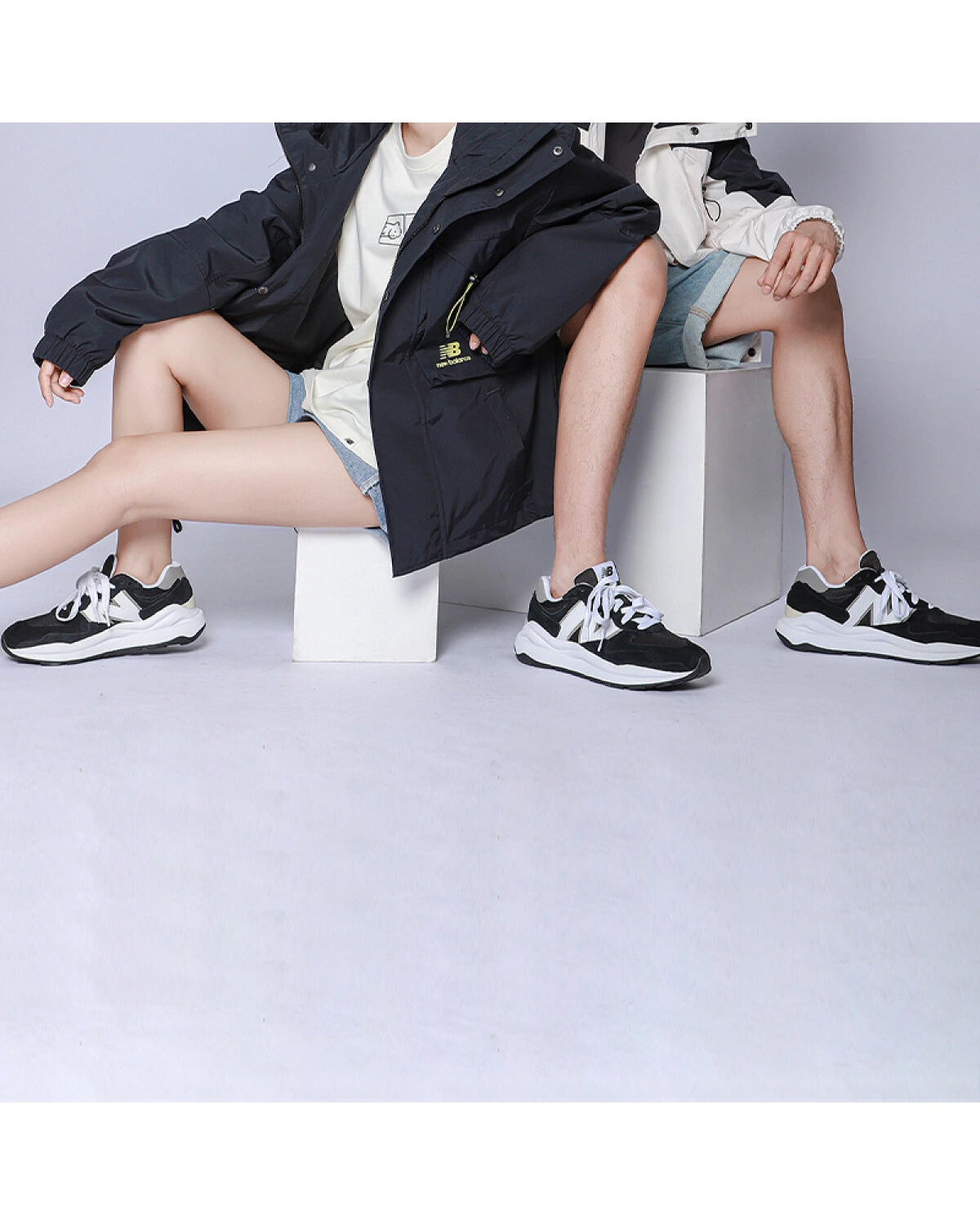 New Balance 5740 унисекс повседневные кроссовки кожаные черно-белые картинка