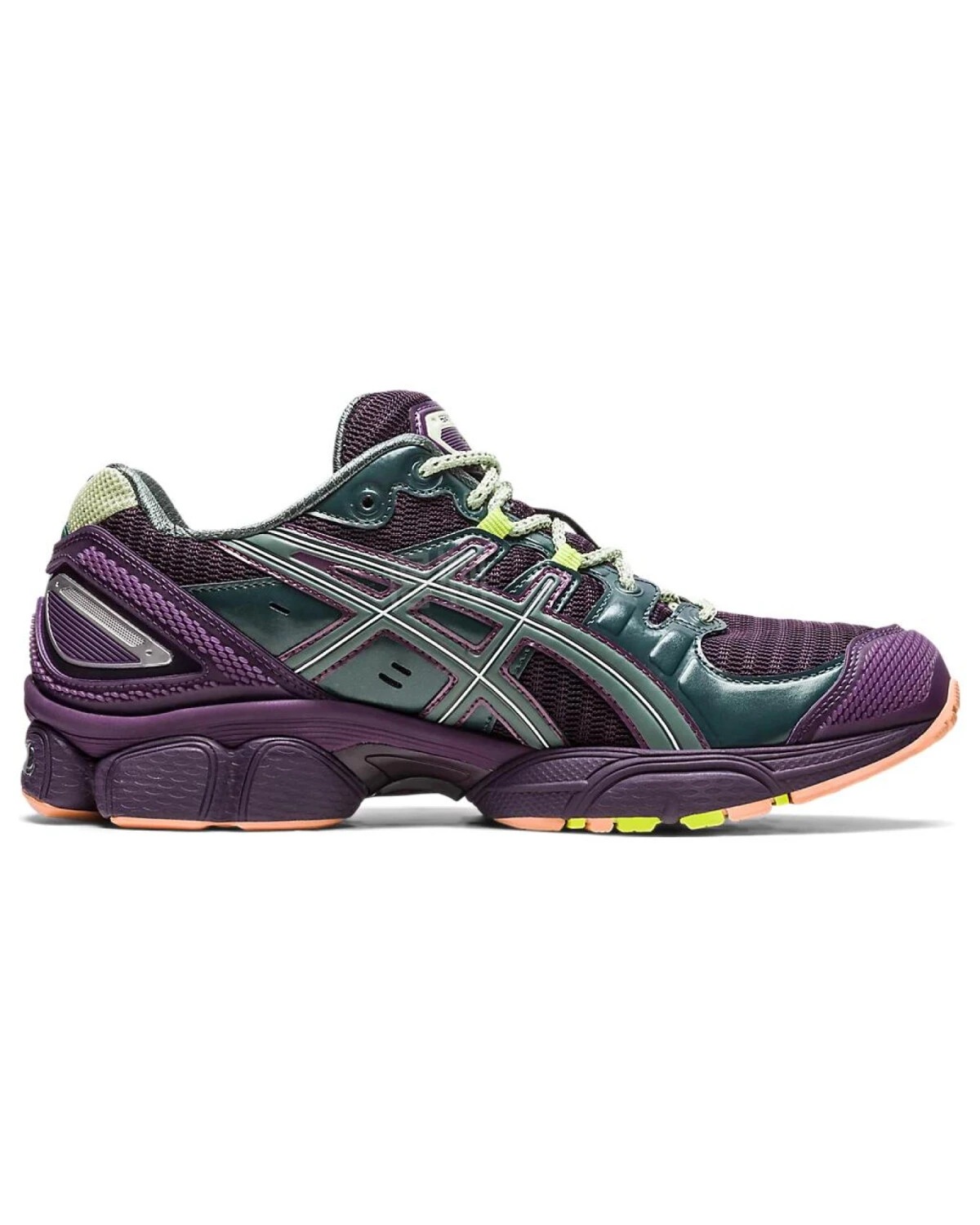 Asics GEL-Nimbus 9 мужские кроссовки синтетические фиолетово-зелёные картинка