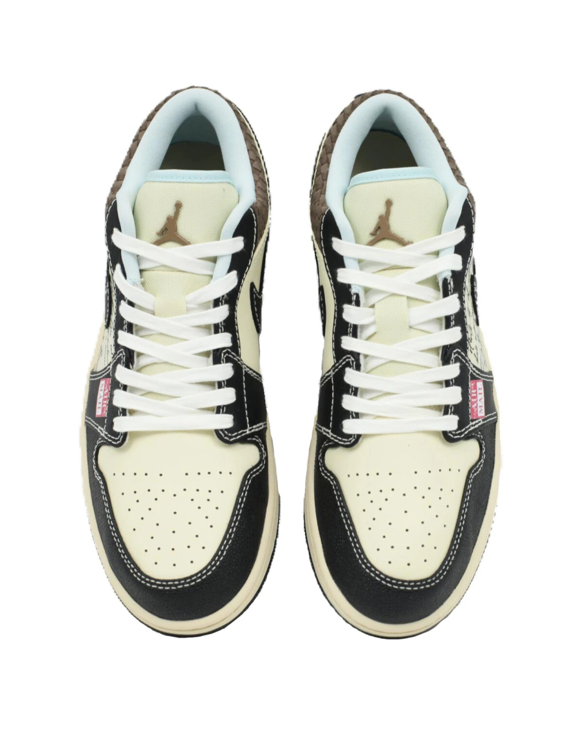 Jordan Air Jordan 1LOW SE мужские кроссовки черно-коричневые с амортизацией и резиновой подошвой картинка