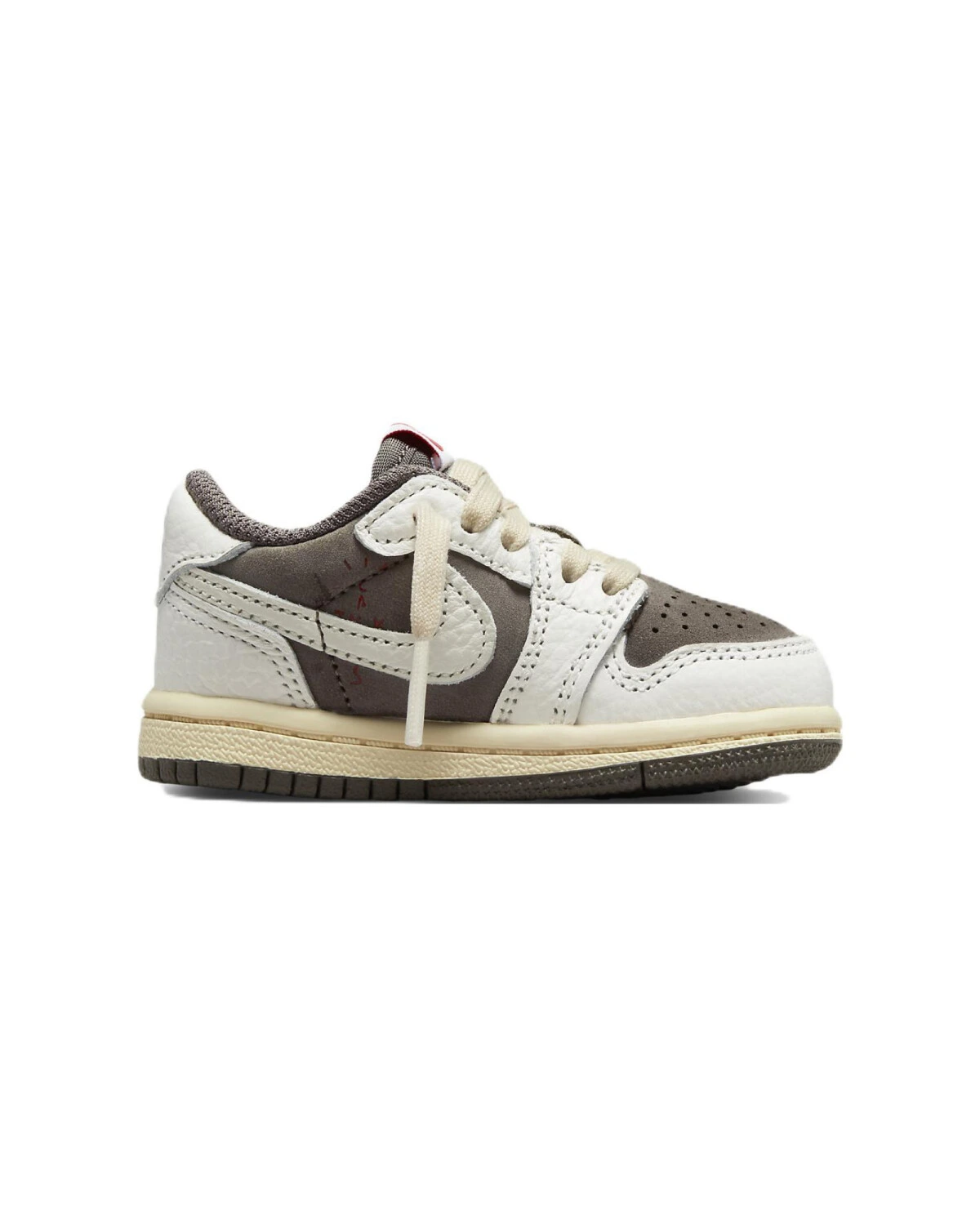 Jordan Air Jordan 1 детские кроссовки бело-коричневые с амортизацией картинка