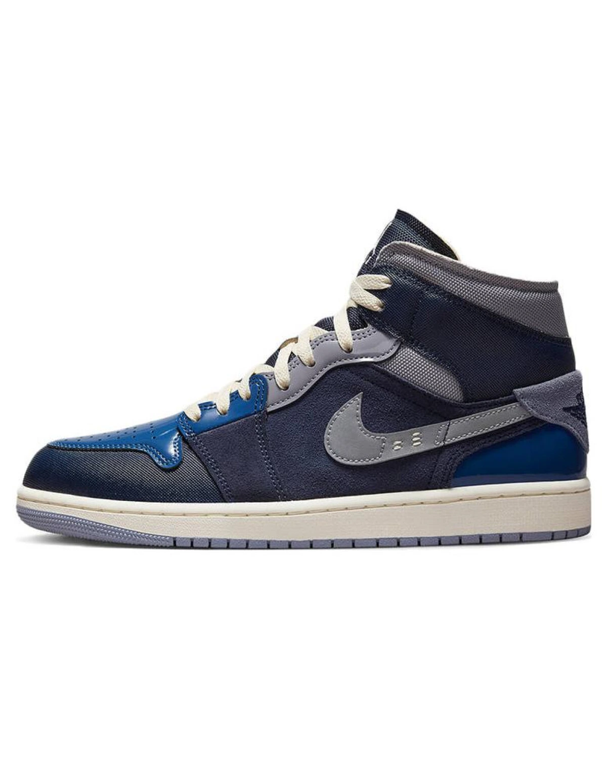 Jordan Air Jordan 1 Mid SE Craft мужские спортивные кроссовки чёрно-синие картинка